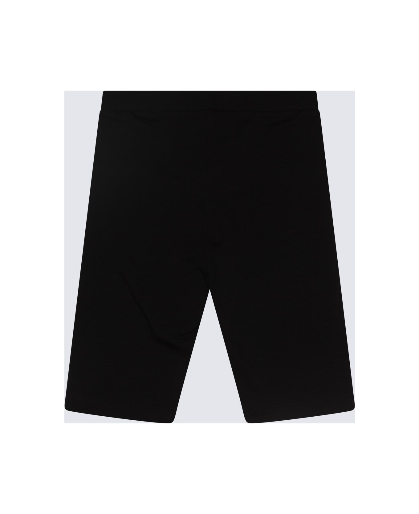 Moschino Black And White Cotton Blend Shorts - Black