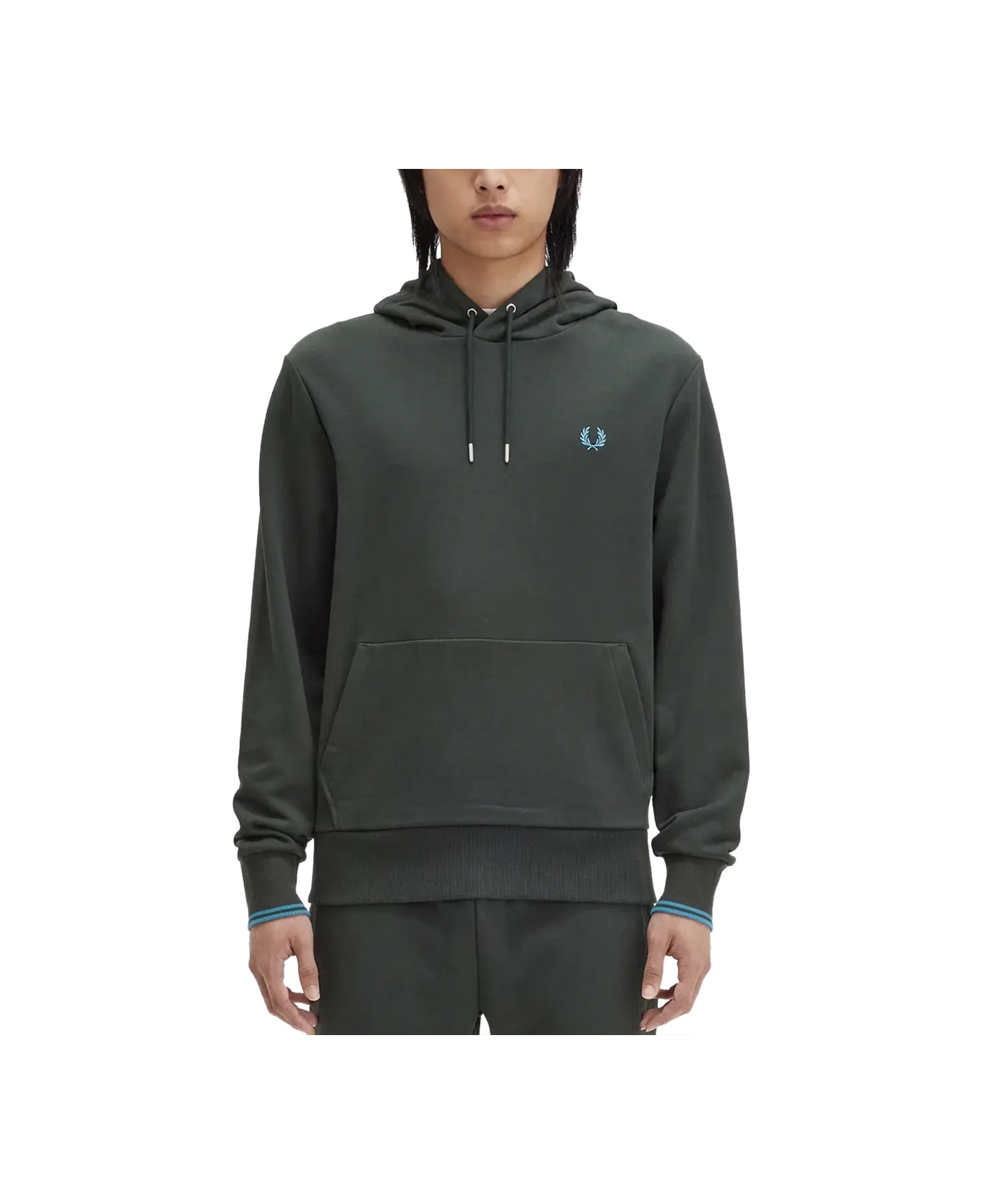 Fred Perry Sweatshirt With Logo - GREEN