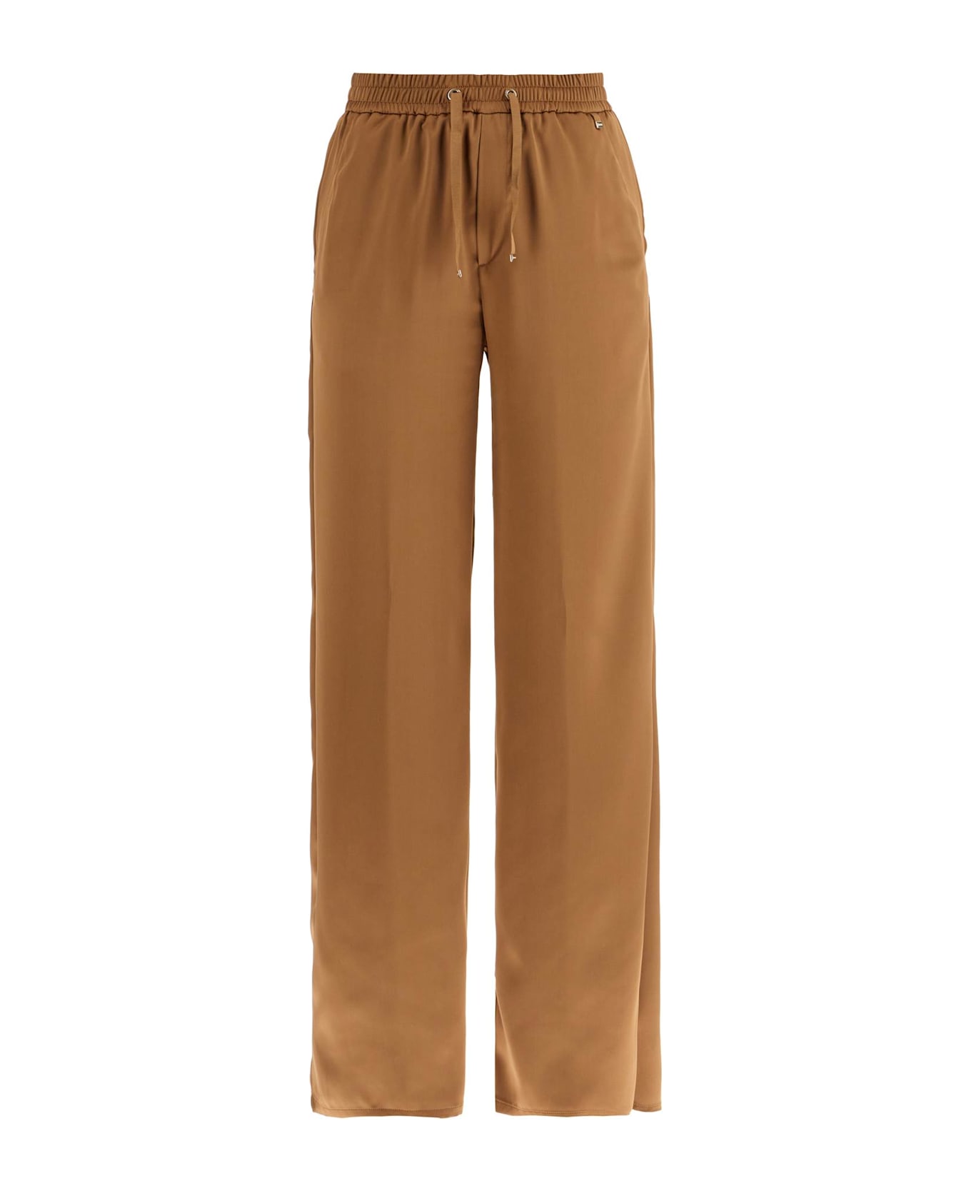 Herno Wide Leg Camel Polyester Pants - CAMMELLO (Brown)