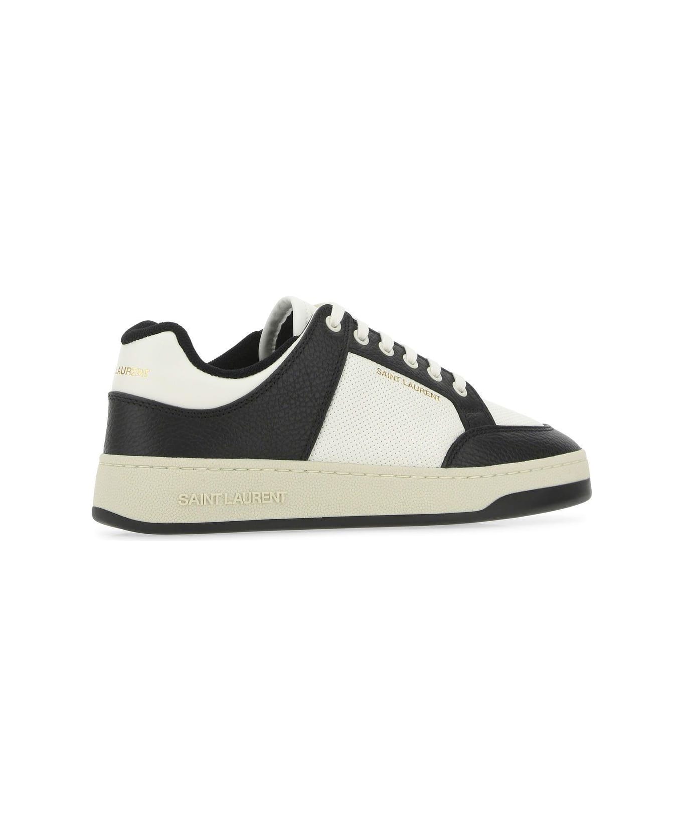 Saint Laurent Two-tone Leather Sl/61 Sneakers - BROWN