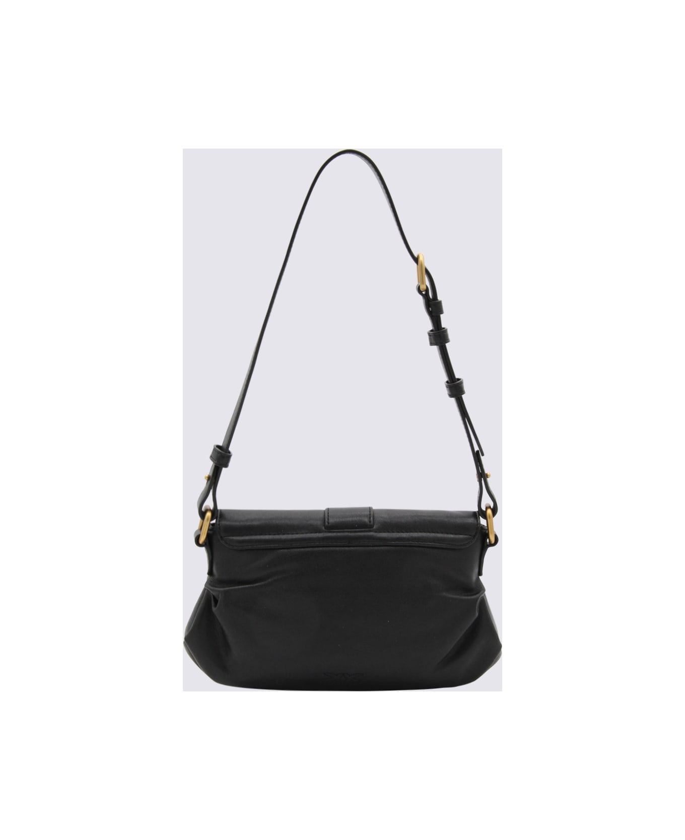Pinko Black Leather Mini Jolene Shoulder Bag - Black