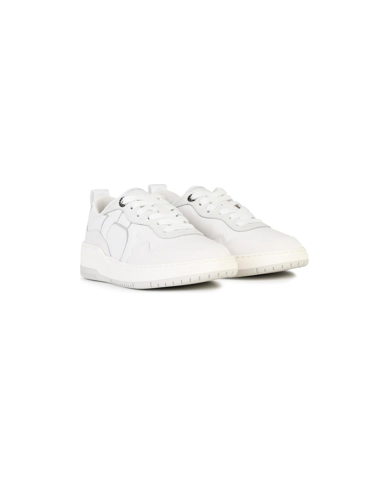 Ferragamo 'dania' White Leather Sneakers - White
