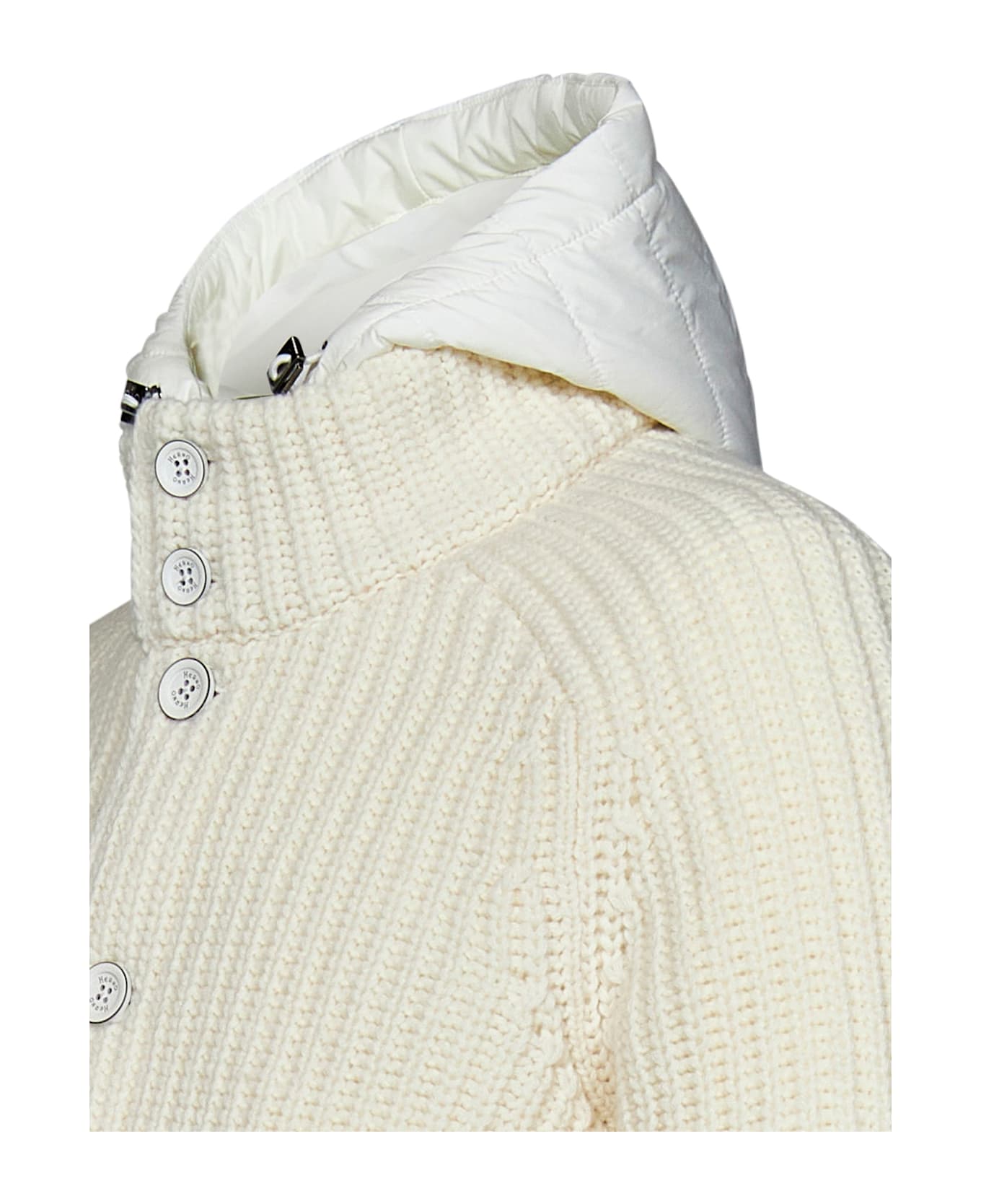 Herno Knitted Bomber Jacket - White