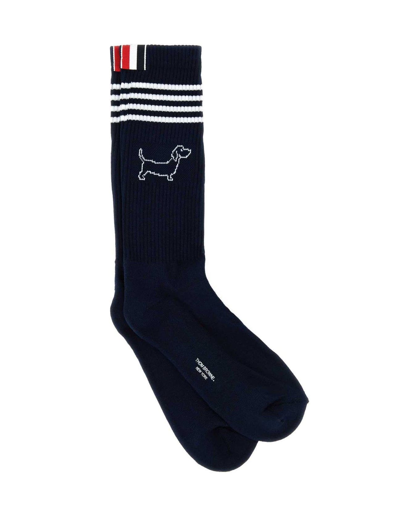 Thom Browne Hector Athletic Ribbed Socks - NAVY