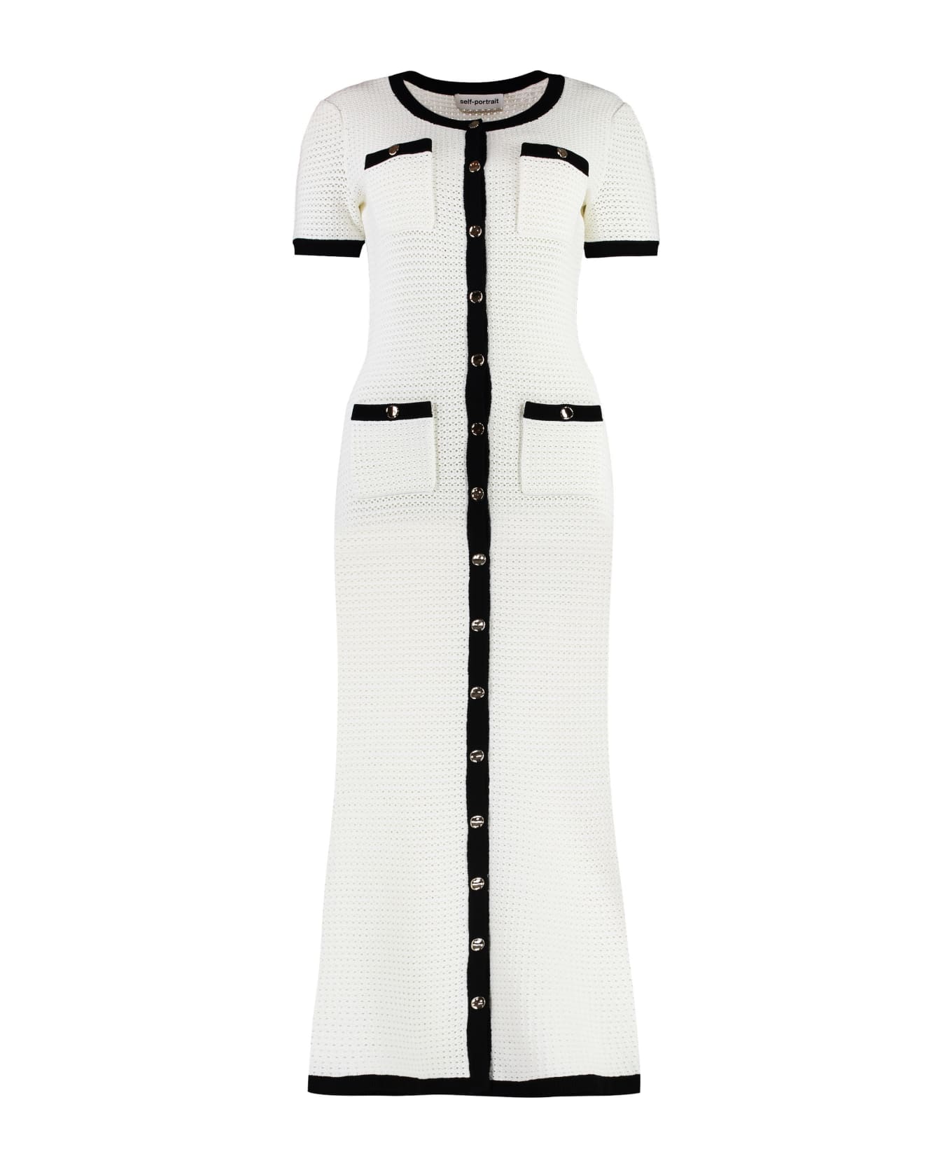 self-portrait ìpencil Dress - White ワンピース＆ドレス