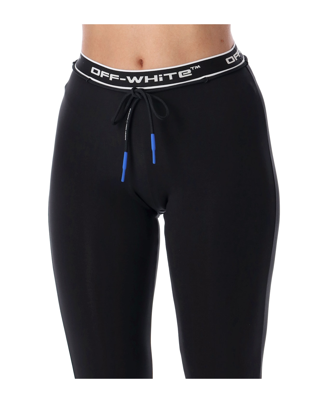 Off-White Logoband Split Hem Leggings - BLACK