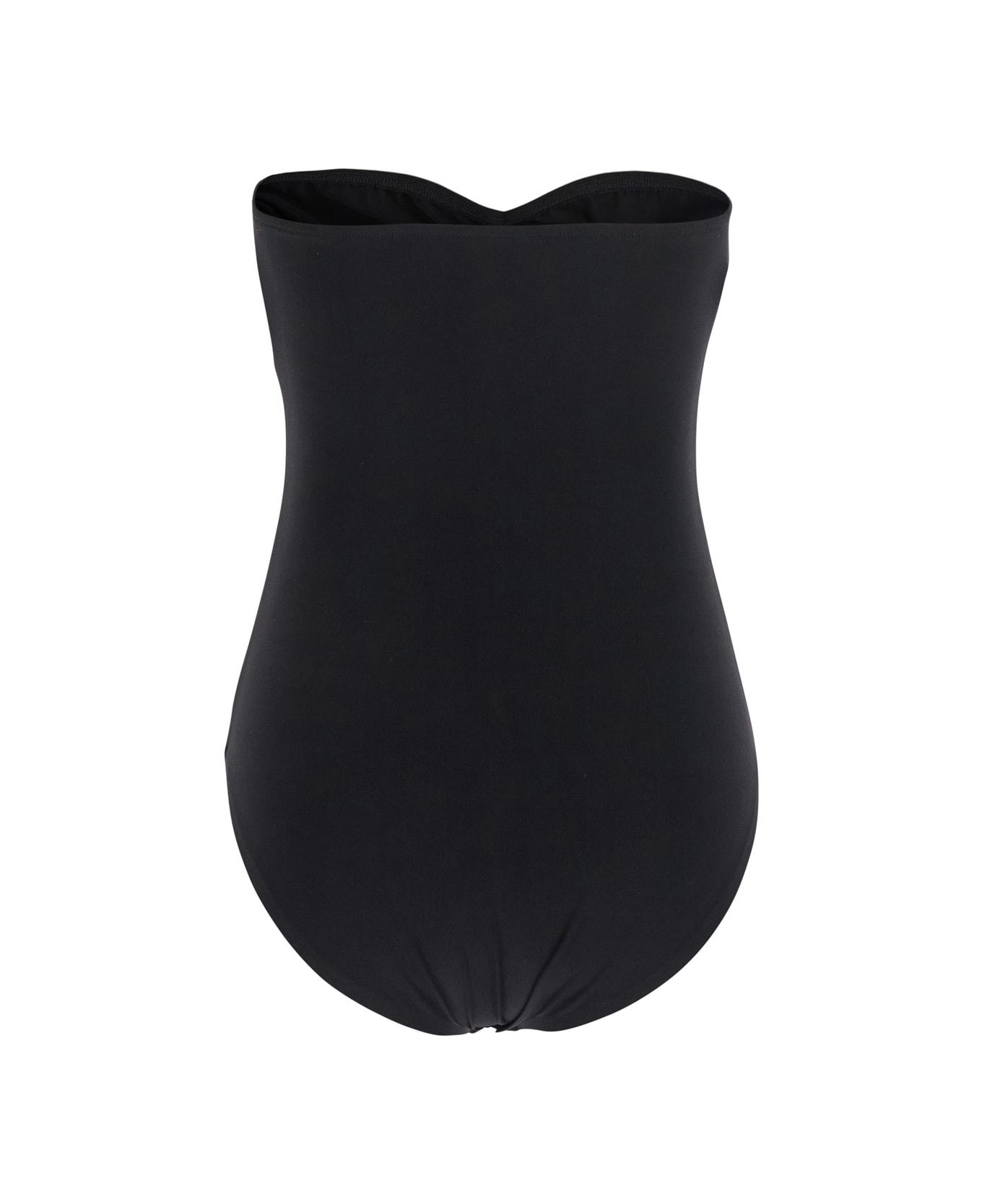 Norma Kamali Black Sleeveless Top With Ruches In Tech Fabric Woman - Black