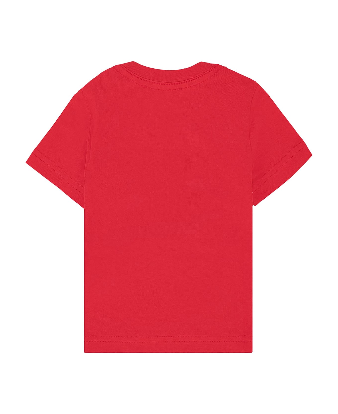 Dsquared2 Red T-shirt For Baby Boy With Velvet Maple Leaf - Red