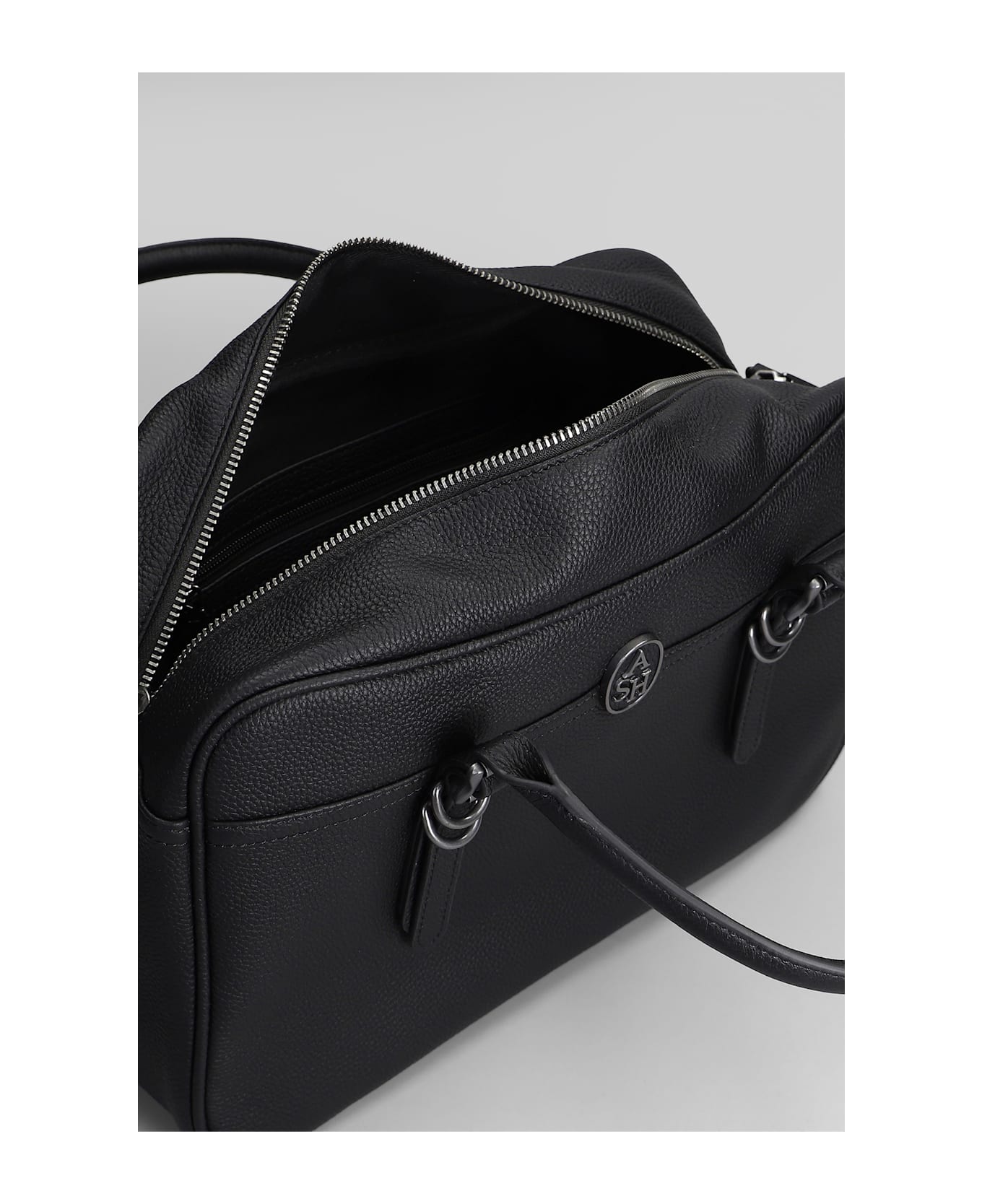 Ash Santanabig Hand Bag In Black Leather - black