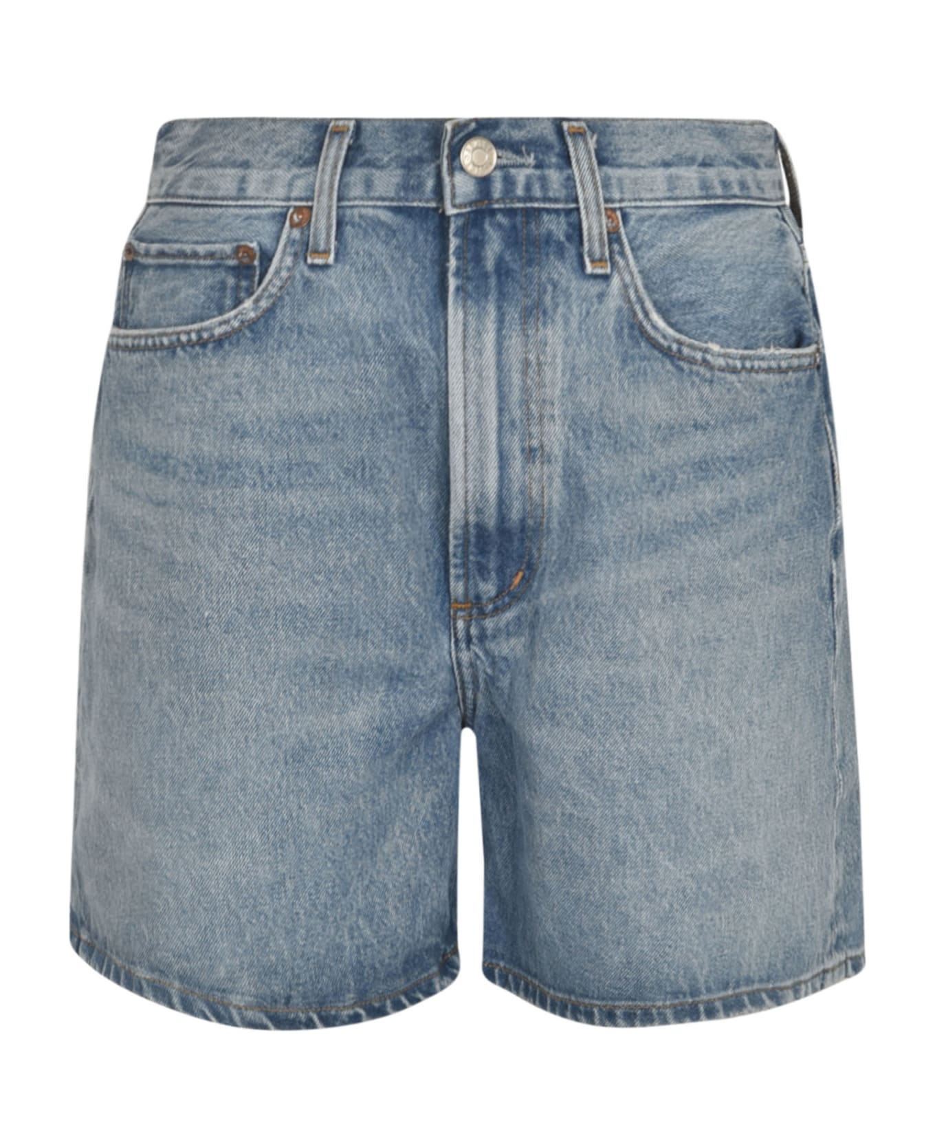 AGOLDE Buttoned Denim Shorts - Mode Mode