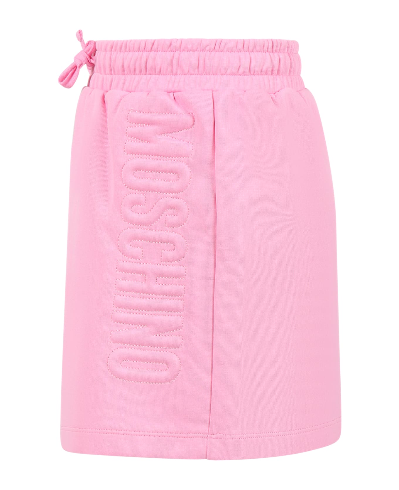 Moschino Pink Skirt For Girl With Logo - Pink