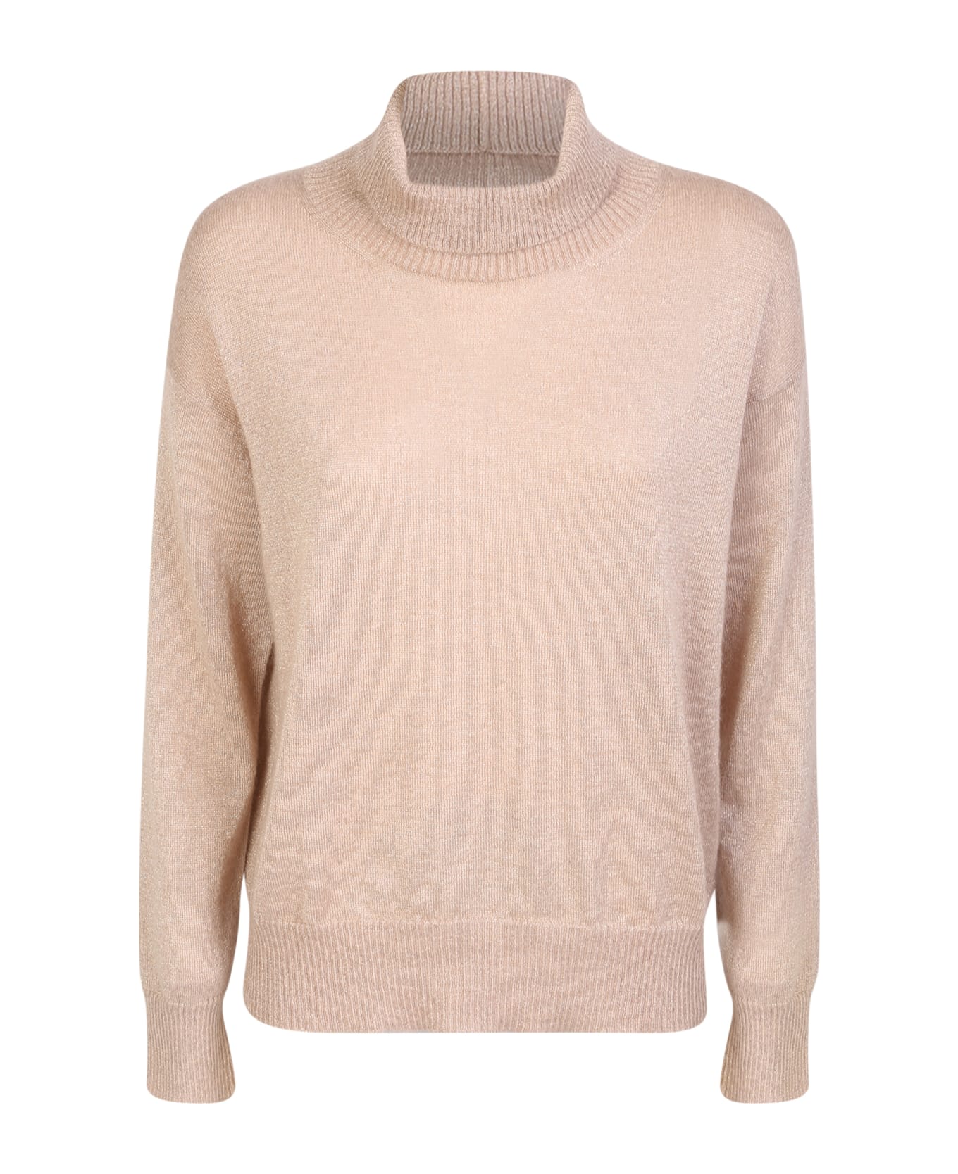 Fabiana Filippi High Neck Pullover In Wool Blend - Pink