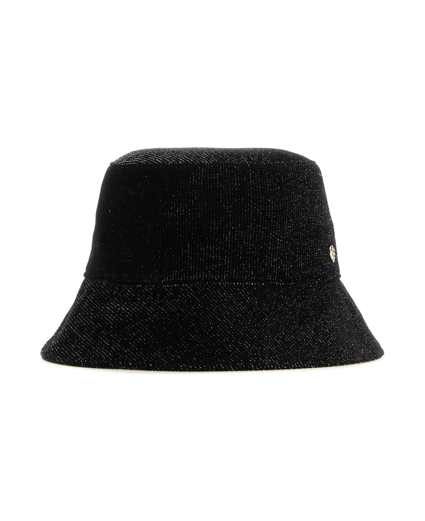Helen Kaminski Black Velvet Florenze Bucket Hat - BLACKSPARKLE