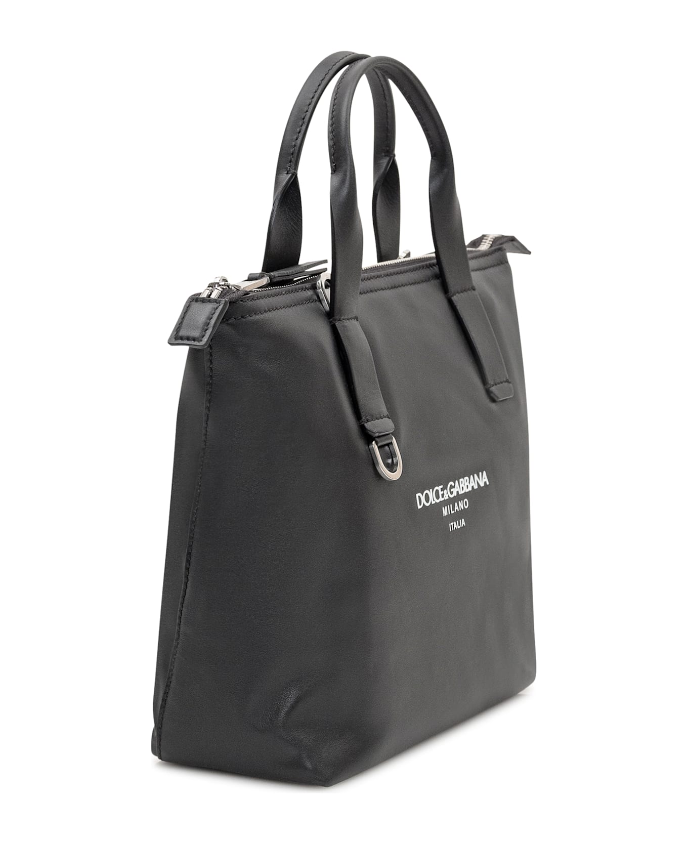 Dolce 
Gabbana Piccola Smooth Leather Tote Bag - NERO