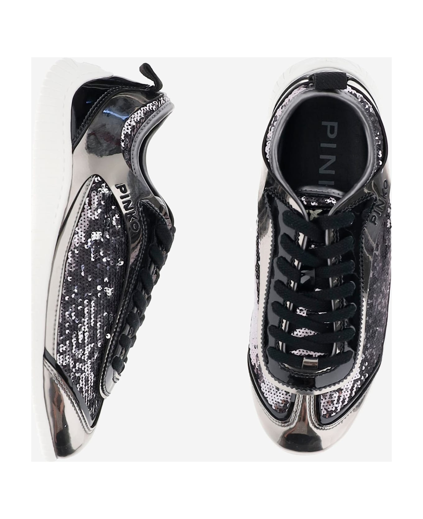 Pinko Sneakres Reby 10 With Sequins - Silver
