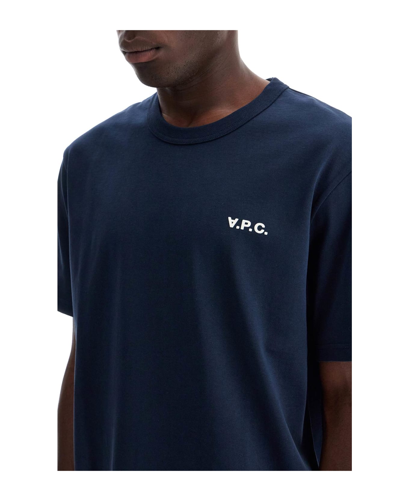 A.P.C. Cotton Crew-neck T-shirt - blue