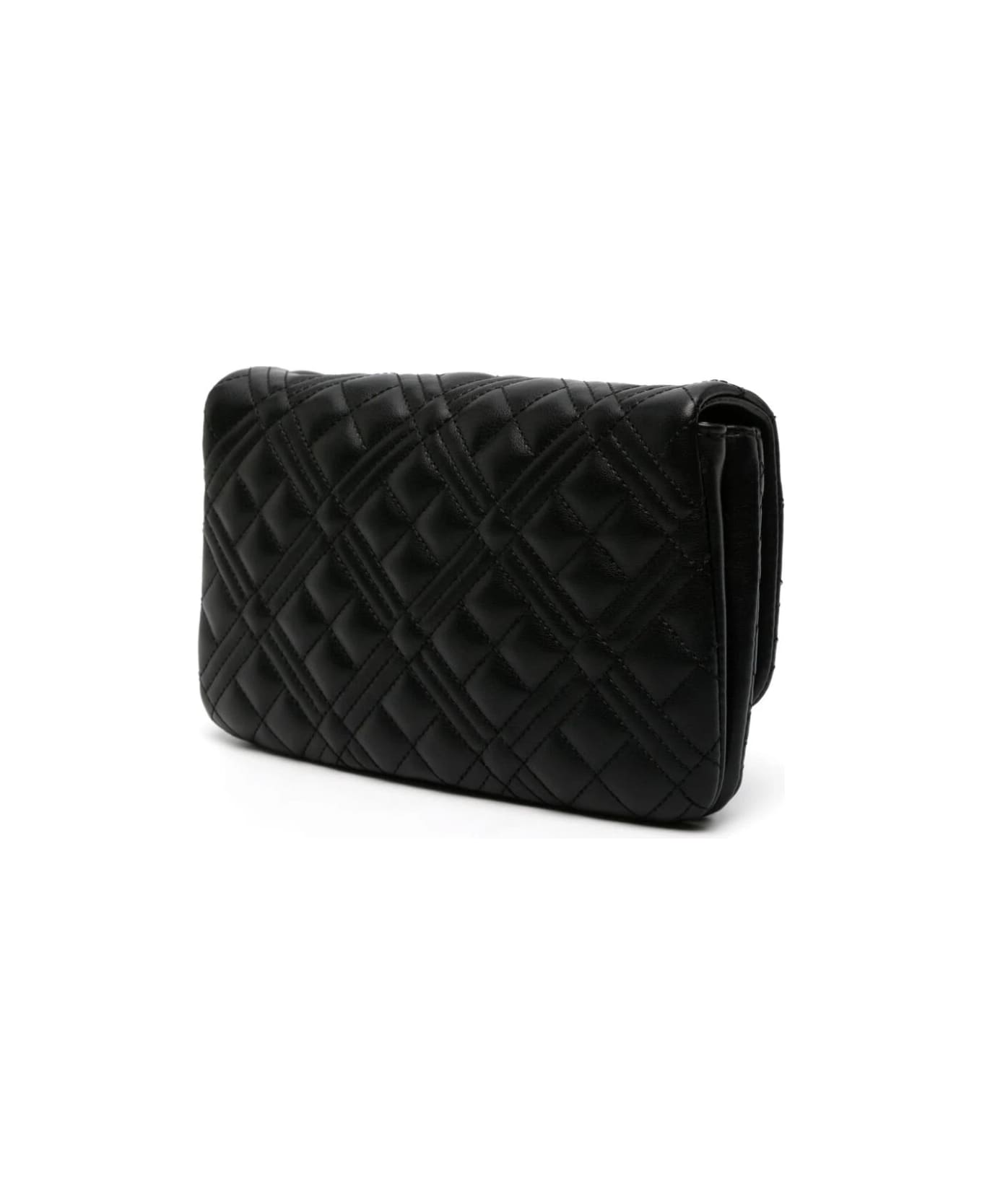 Love Moschino Quilted Small Crossbody - A Black