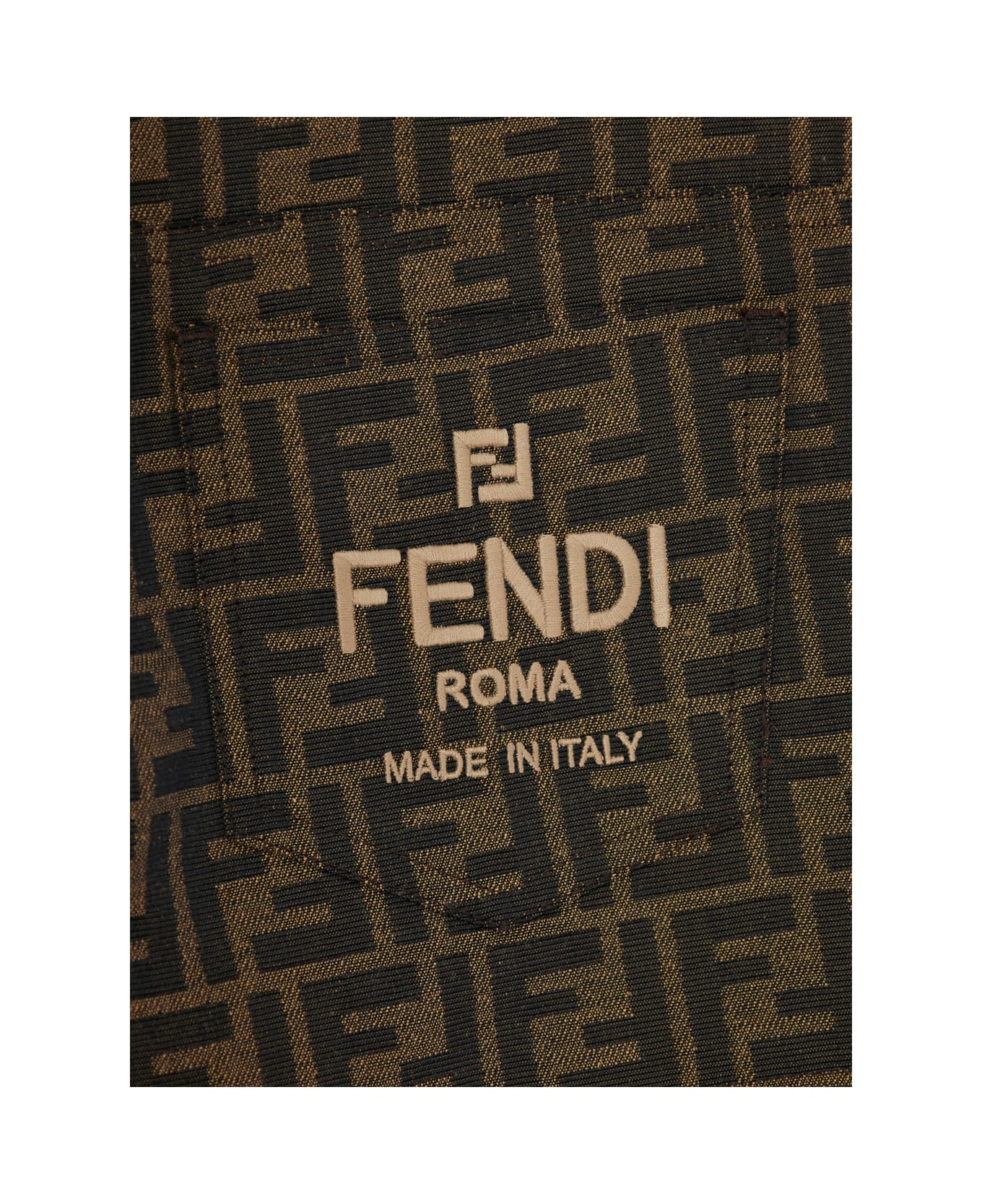 Fendi Brown Shorts With Ff Motif In Cotton Blend Girl - Brown