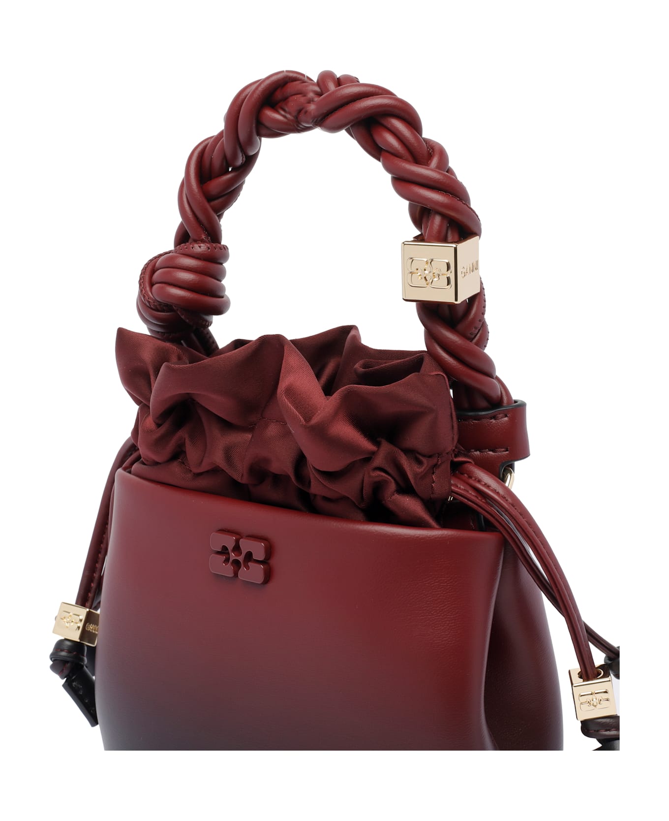 Ganni Mini Bou Bucket Bag - Red