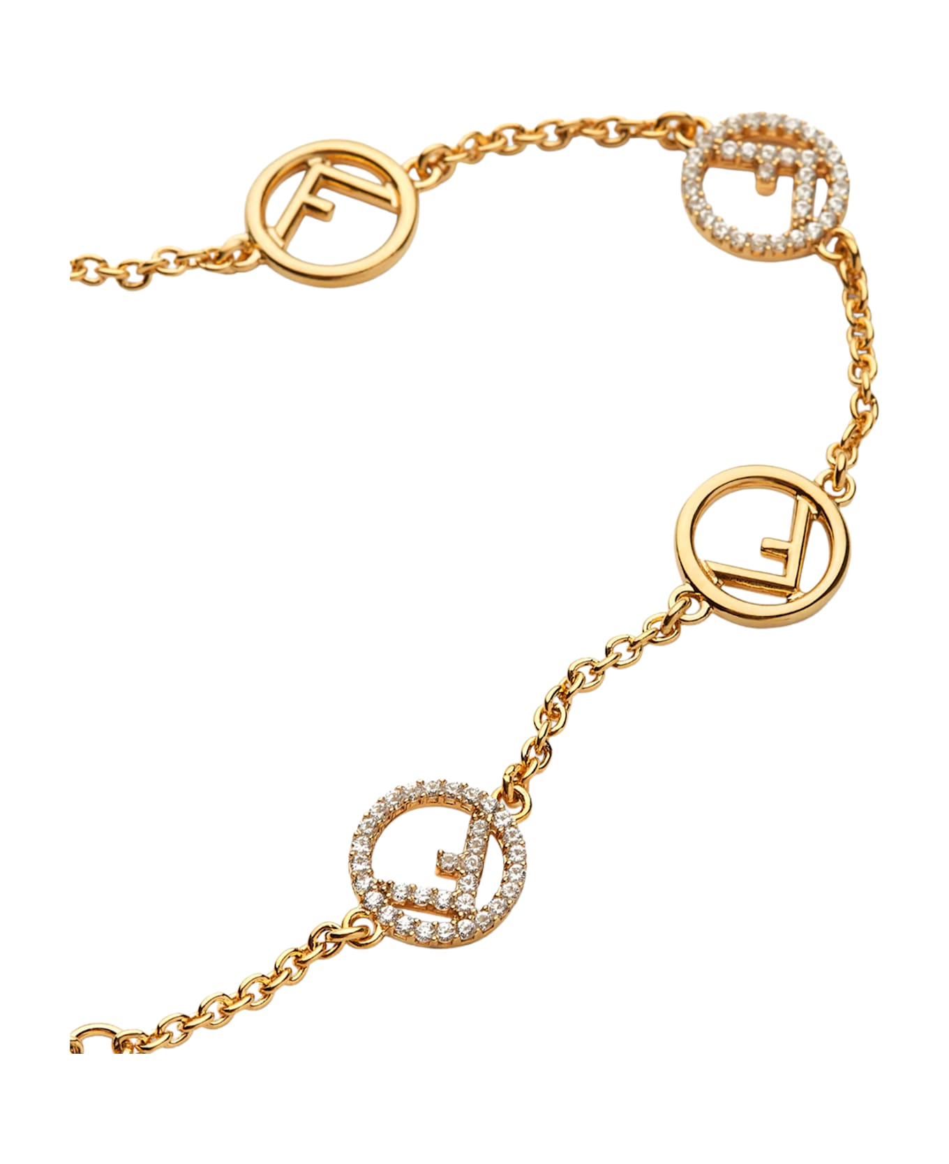 Fendi Gold Metal Bracelet - Golden