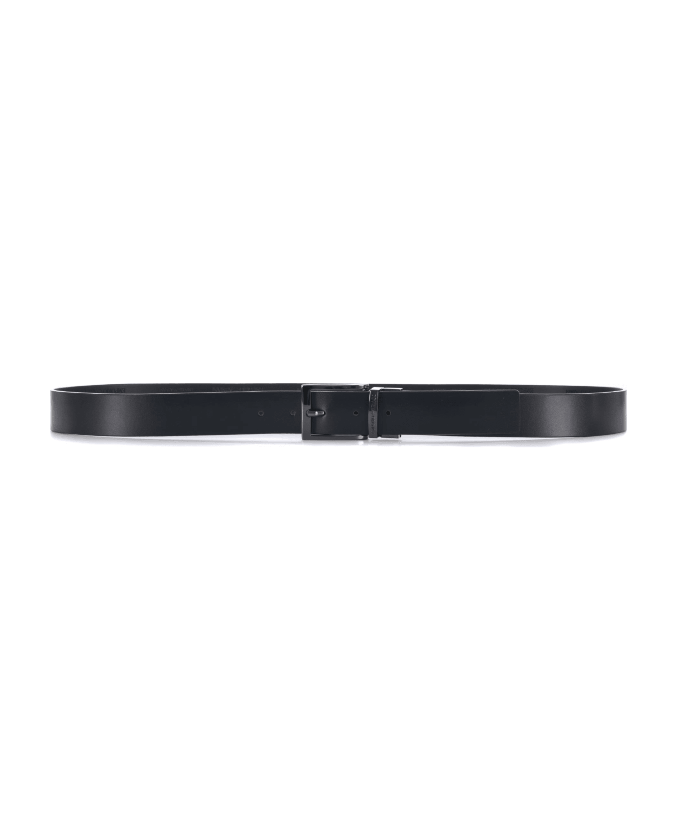 Emporio Armani Leather Belt - Blu/nero ベルト