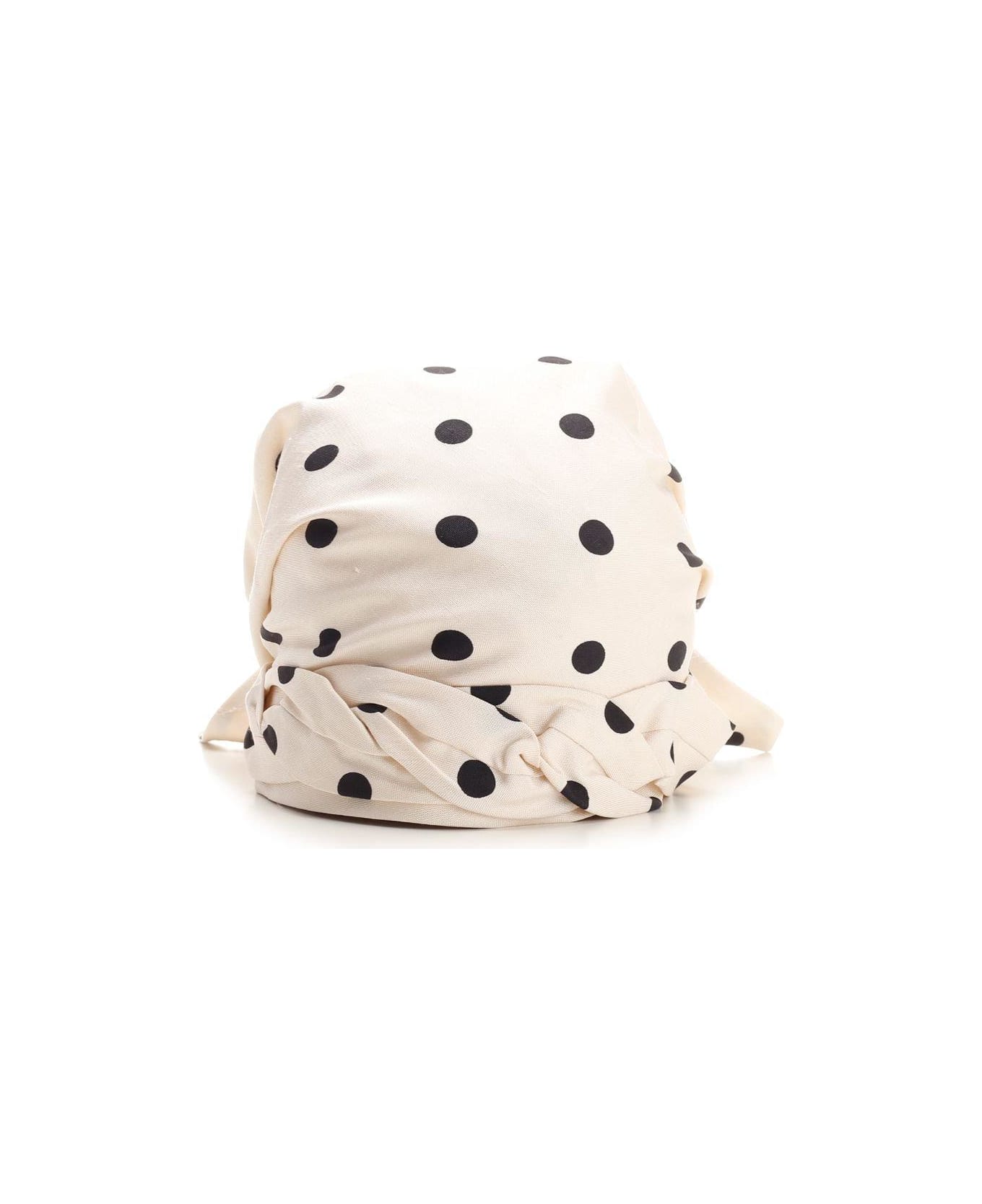 Valentino Garavani Polka Dot-printed Gathered Head Scarf - PANNANEROORO