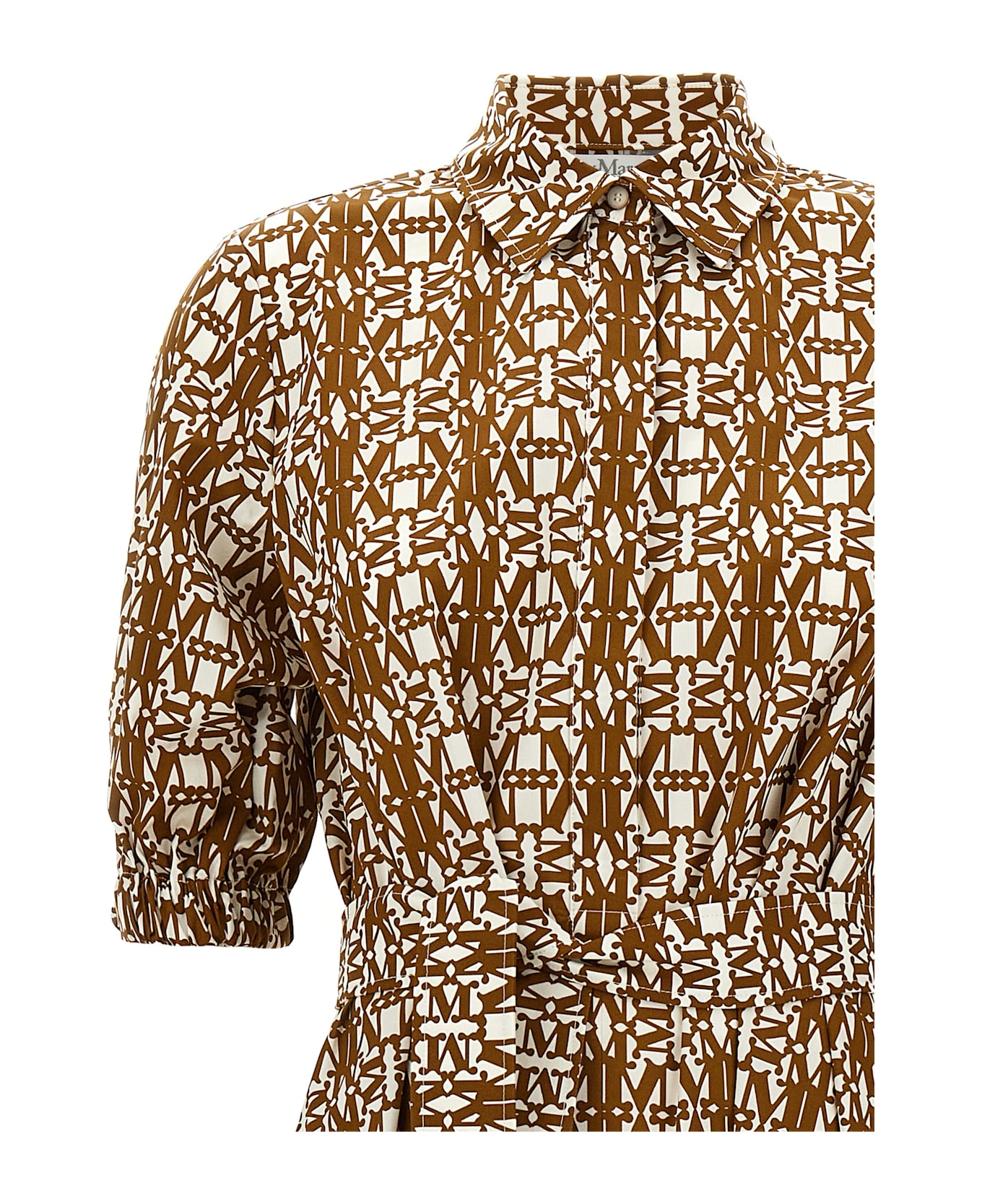 Max Mara 
luxgi
 Brown Cotton Dress - Brown
