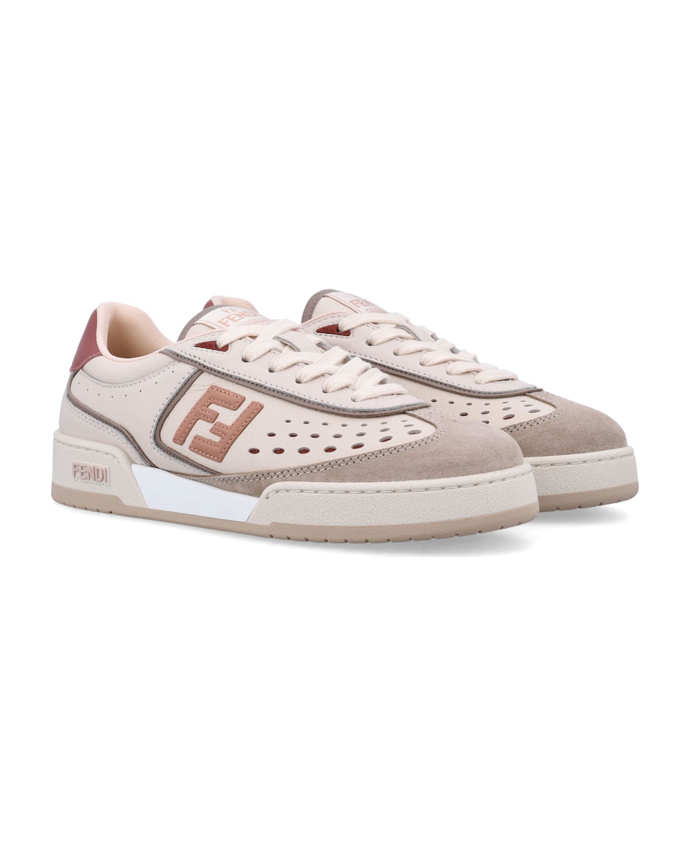 Fendi Match Woman
s Sneakers - SHELL ROSE