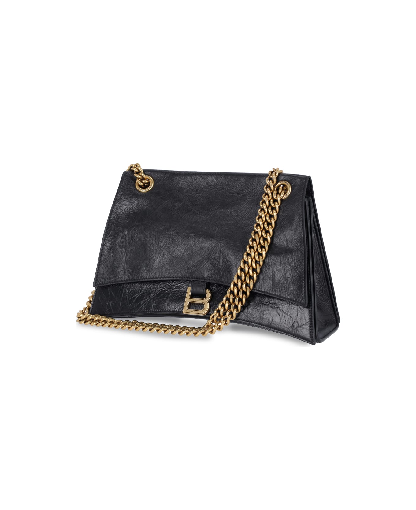 Balenciaga Crush Shoulder Bag - Black