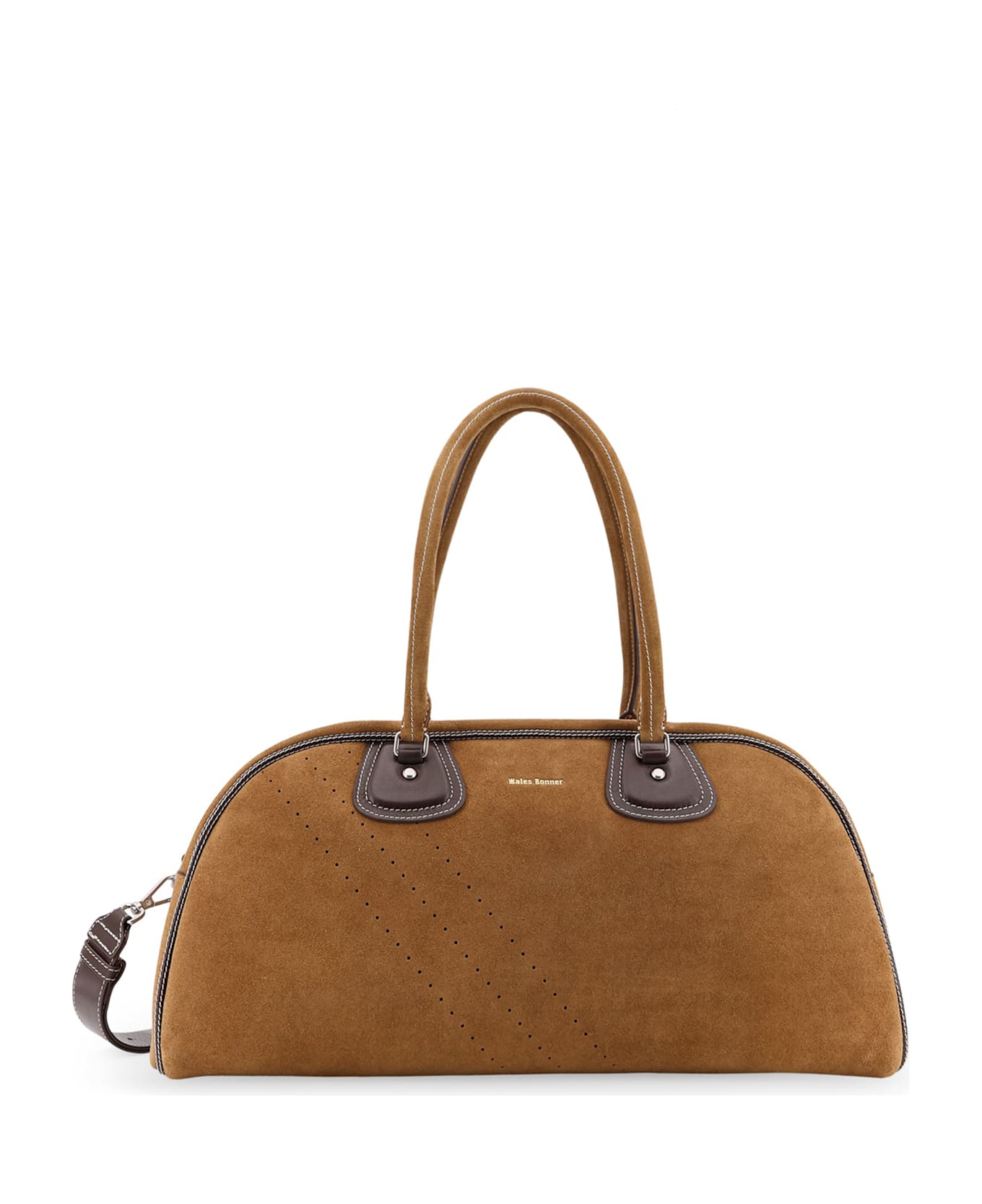 Adidas Originals by Wales Bonner Suede Travel Bag With Leather Details - Nero