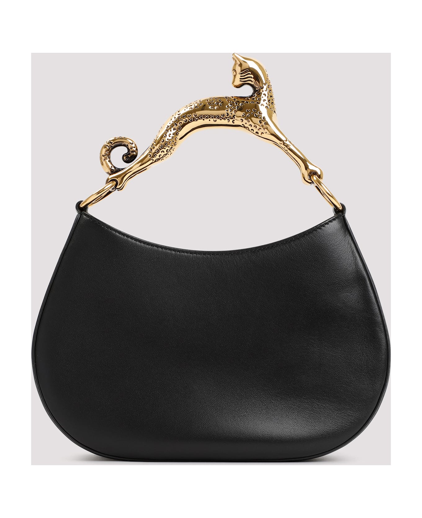 Lanvin Black Leather Hobo Handbag - Black