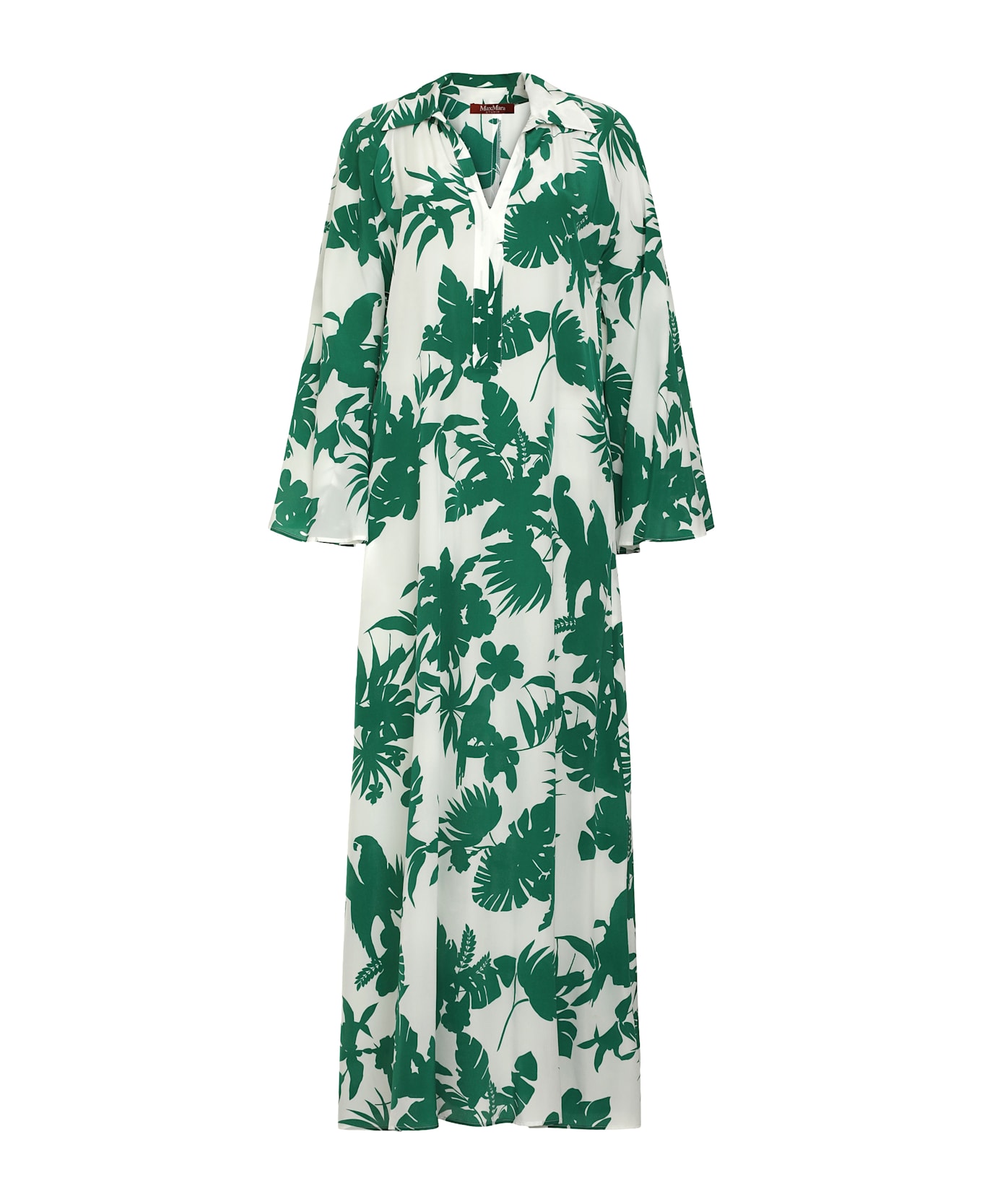 Livrea Printed Silk Dress - Thumbnail 2