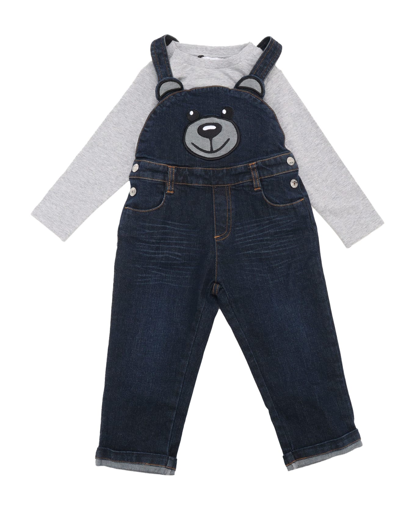 Moschino Shirt + Dungarees - GREY