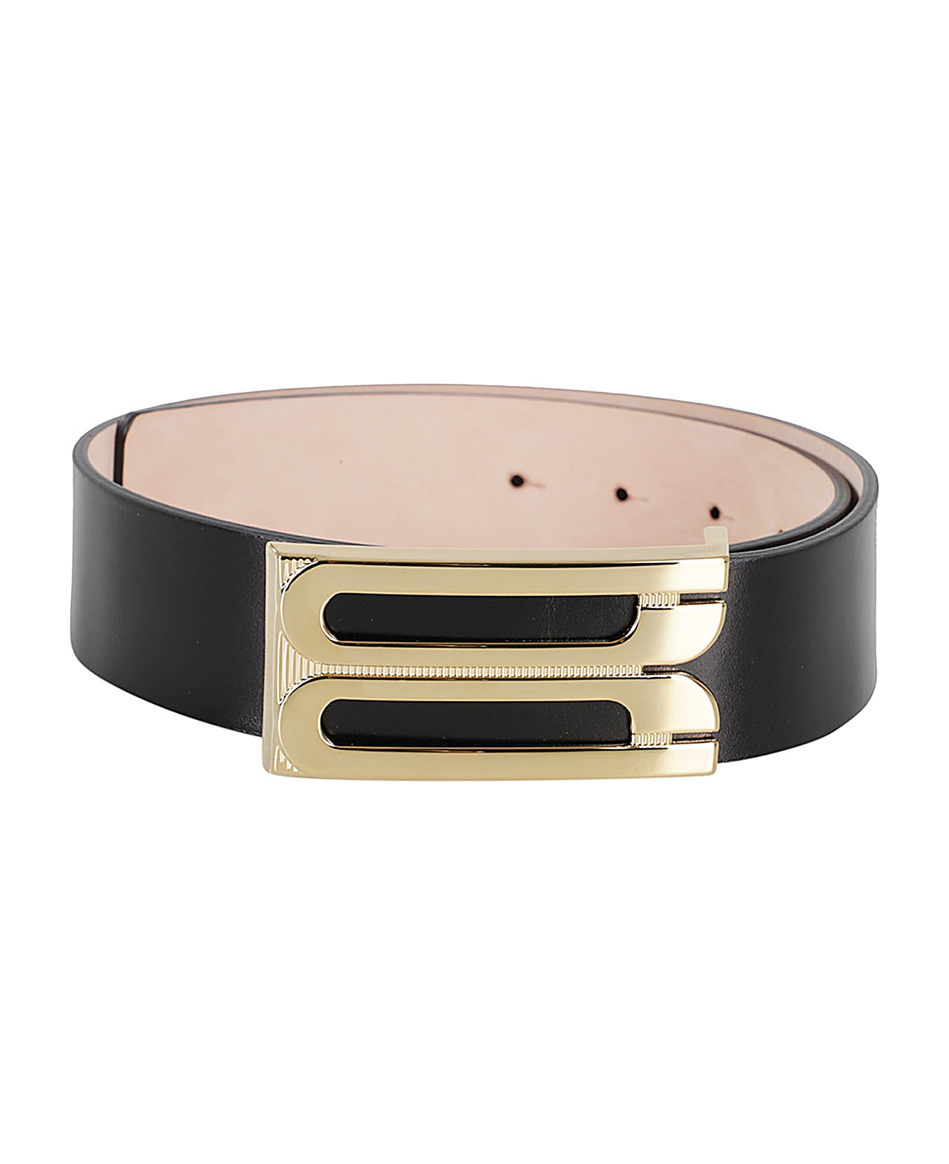 Victoria Beckham Jumbo Bbuckle Belt - Black