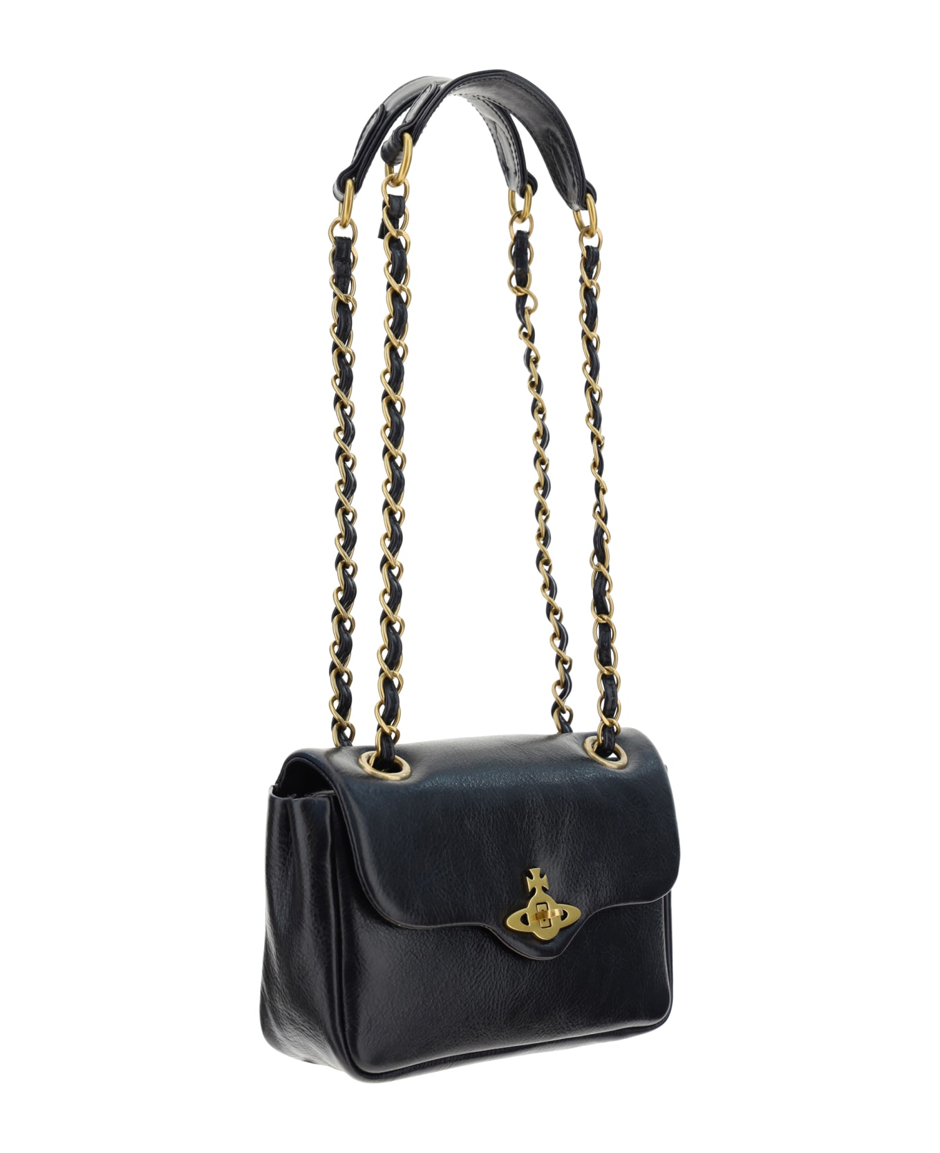 Vivienne Westwood Anita Chain Shoulder Bag - Black