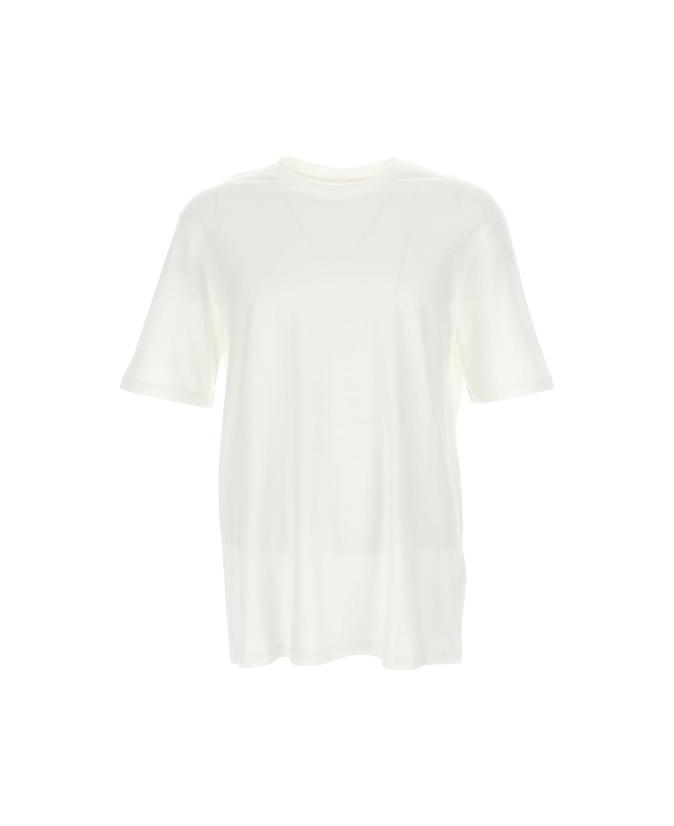 Jil Sander Double T-shirt Cotone E Rete Stretch