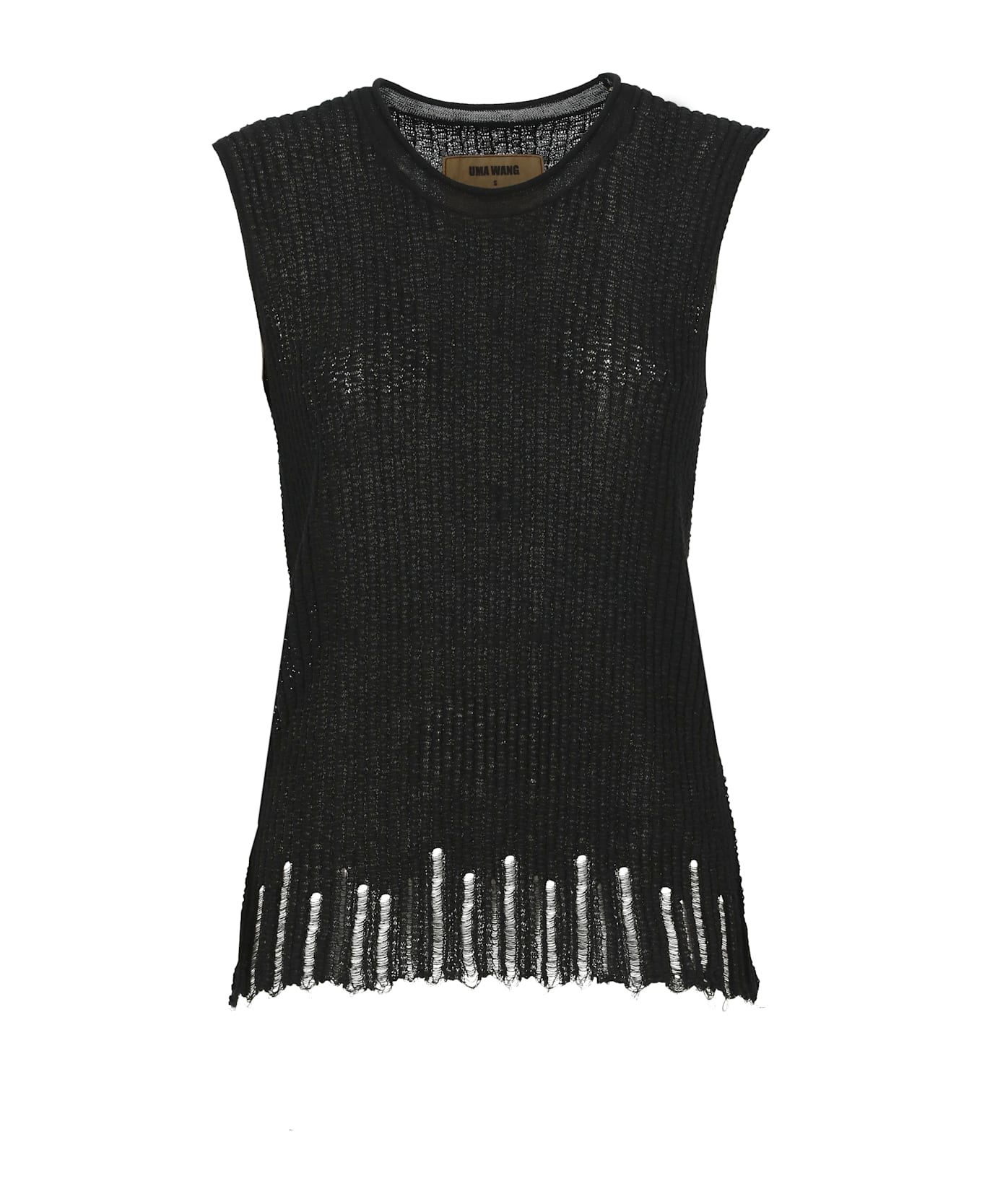 Uma Wang Silk And Cotton Top - Black