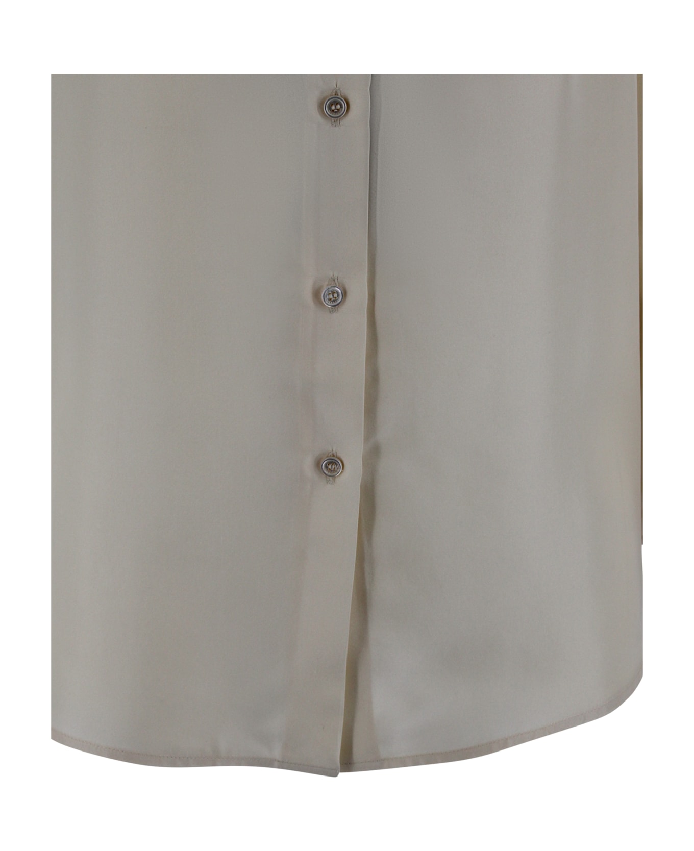 Weekend Max Mara Washed Silk Shirt-ecru - Beige