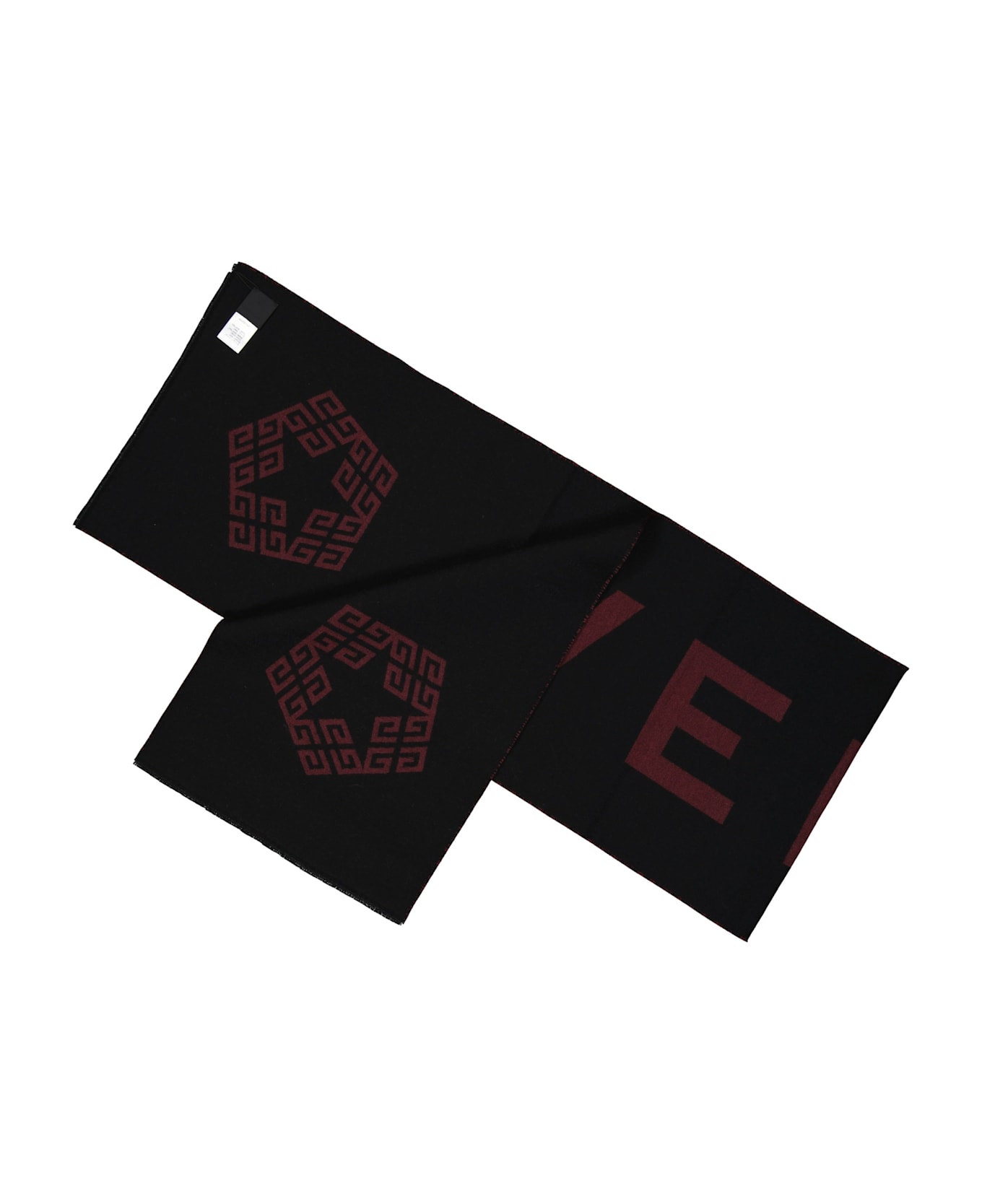 Givenchy Wool Logo Scarf - Black