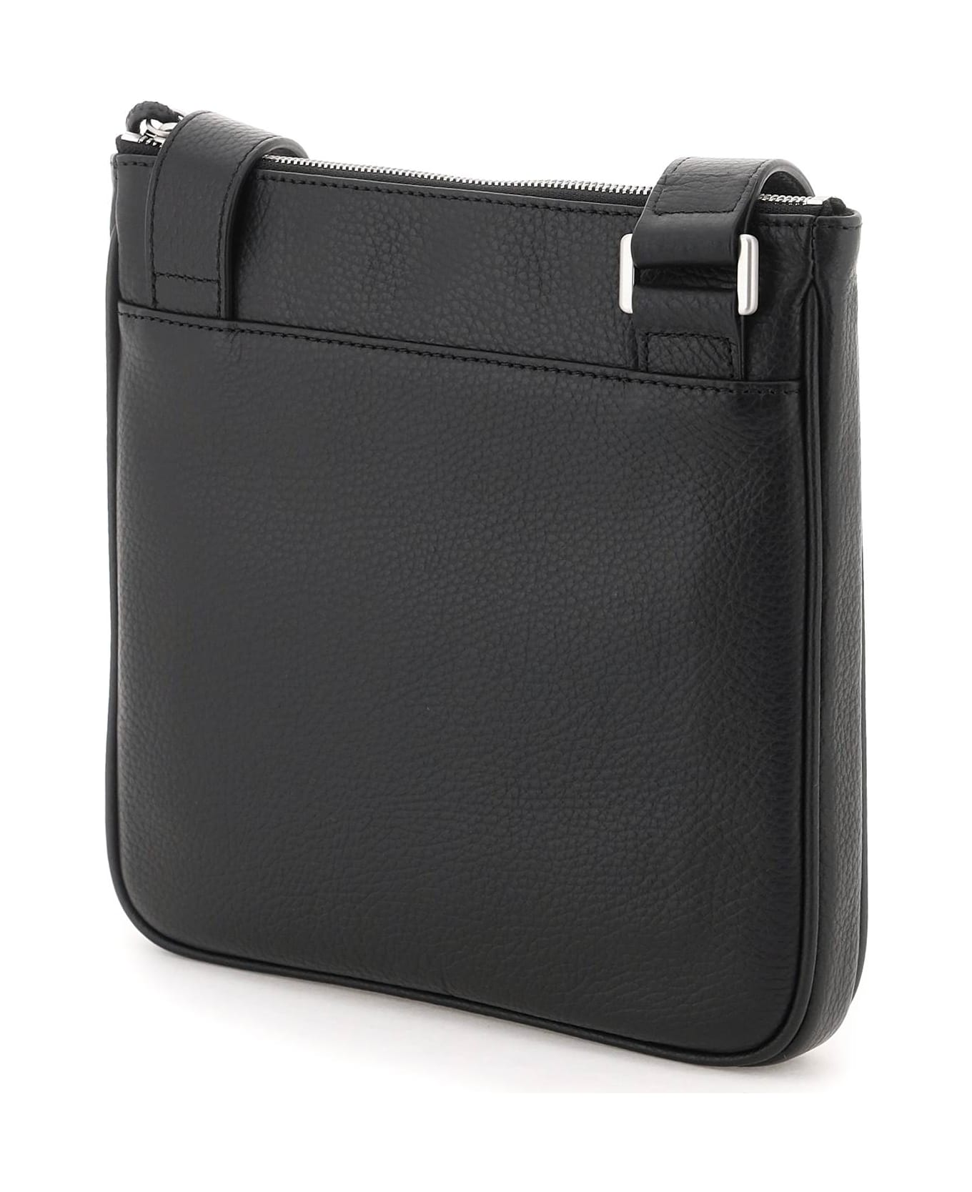 Emporio Armani Leather Crossbody Bag - NERO (Black)