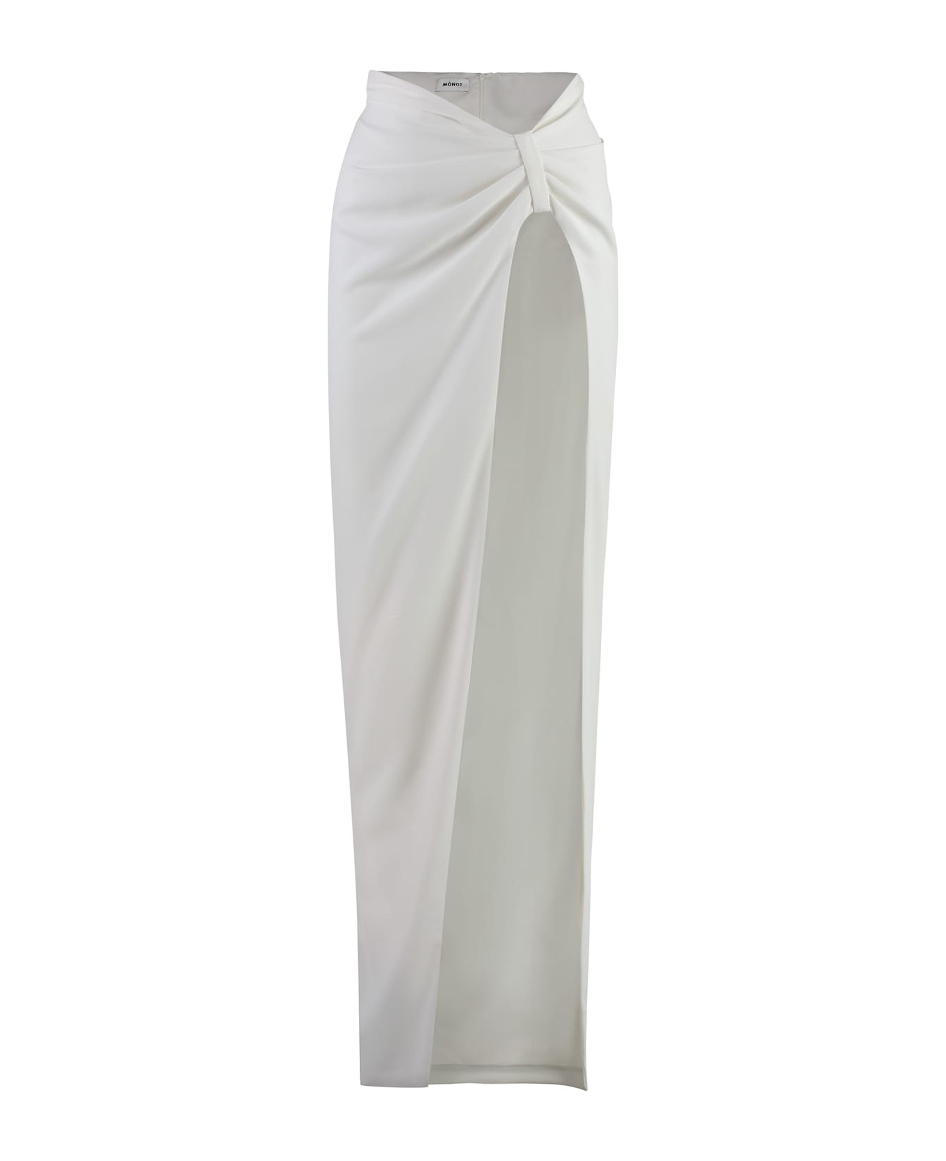 Monot Torpedo Crepe Skirt - White