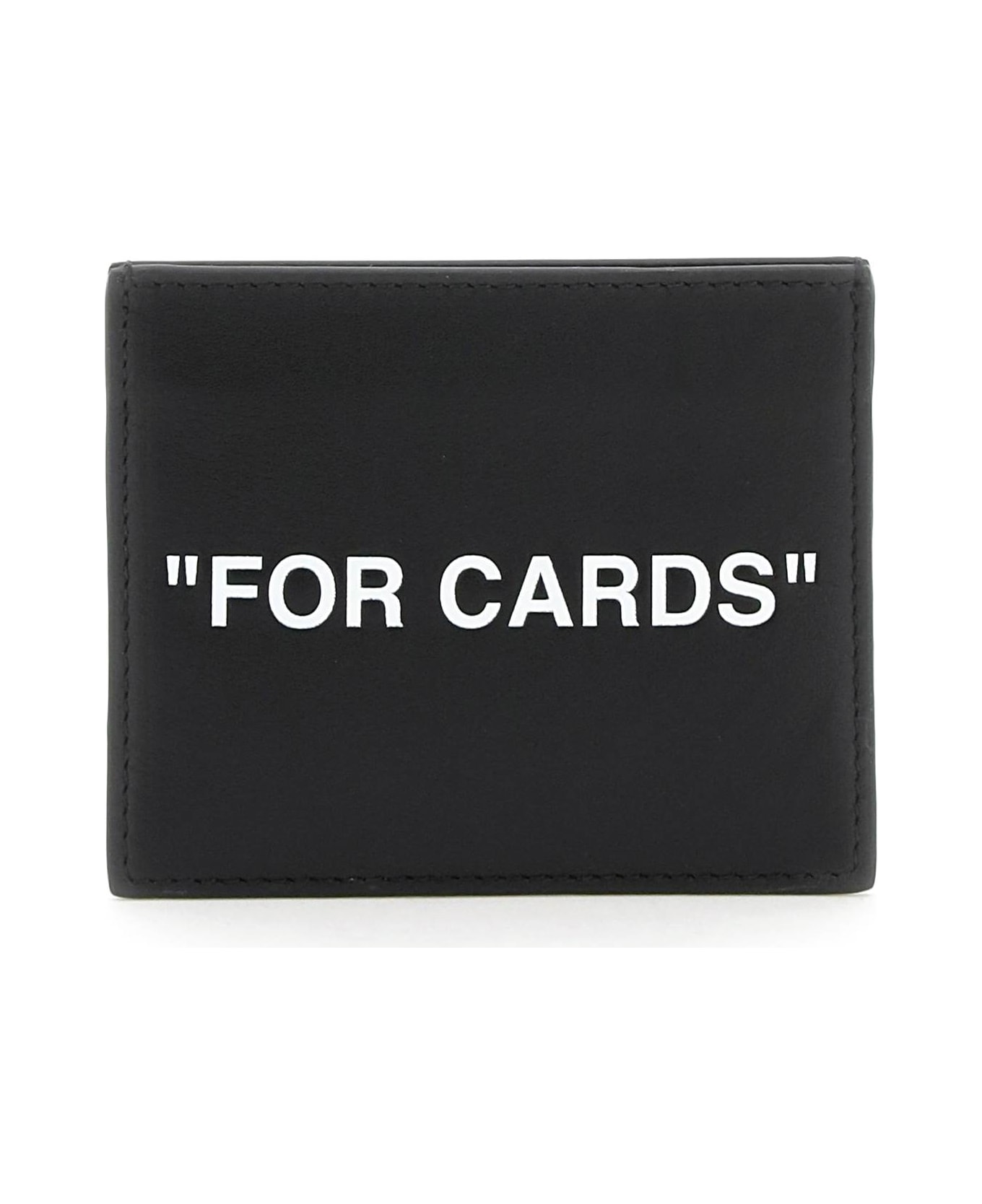 Off-White Leather Cardholder - black