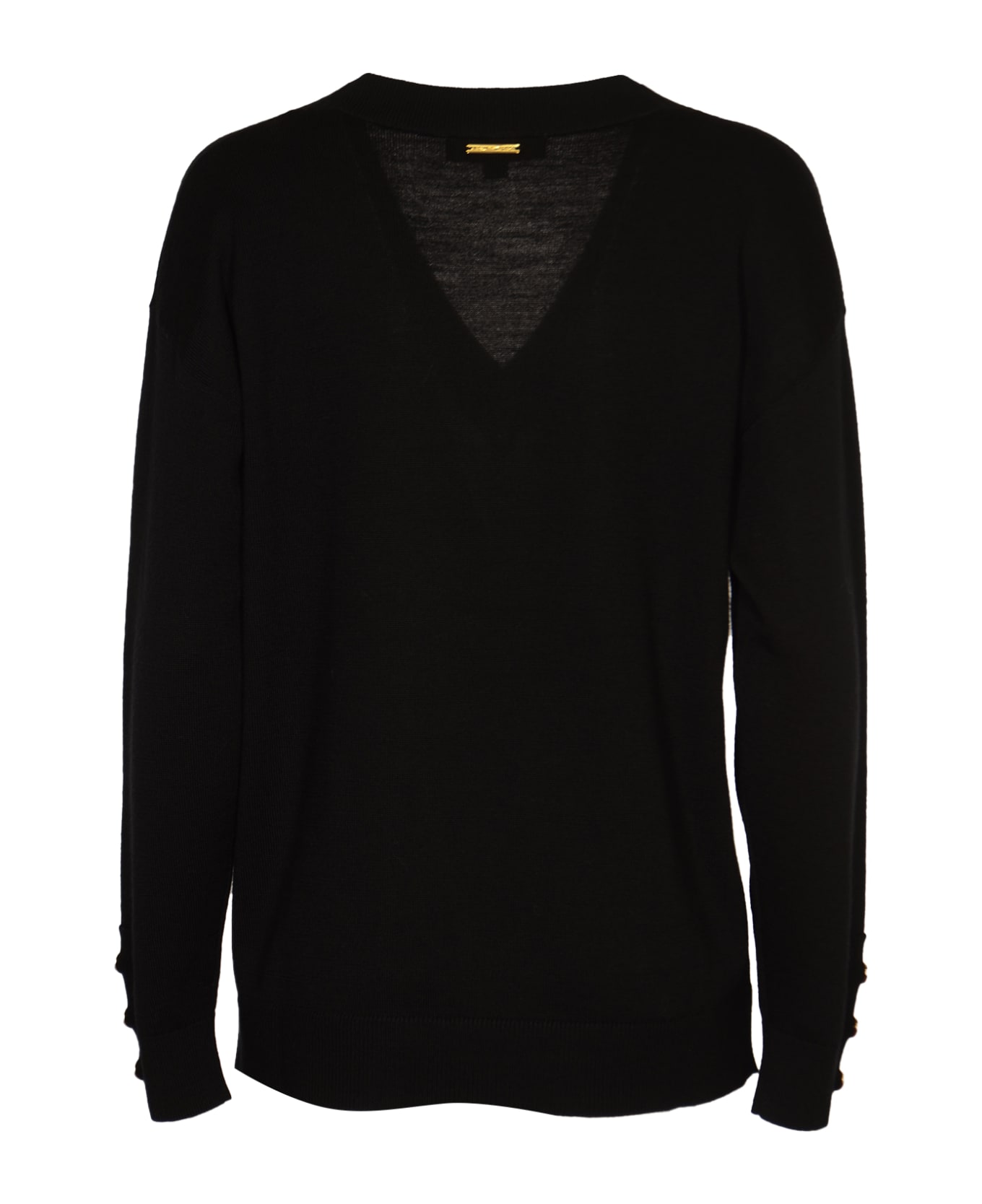 Michael Kors V-neck Rib Trim Sweater - Black