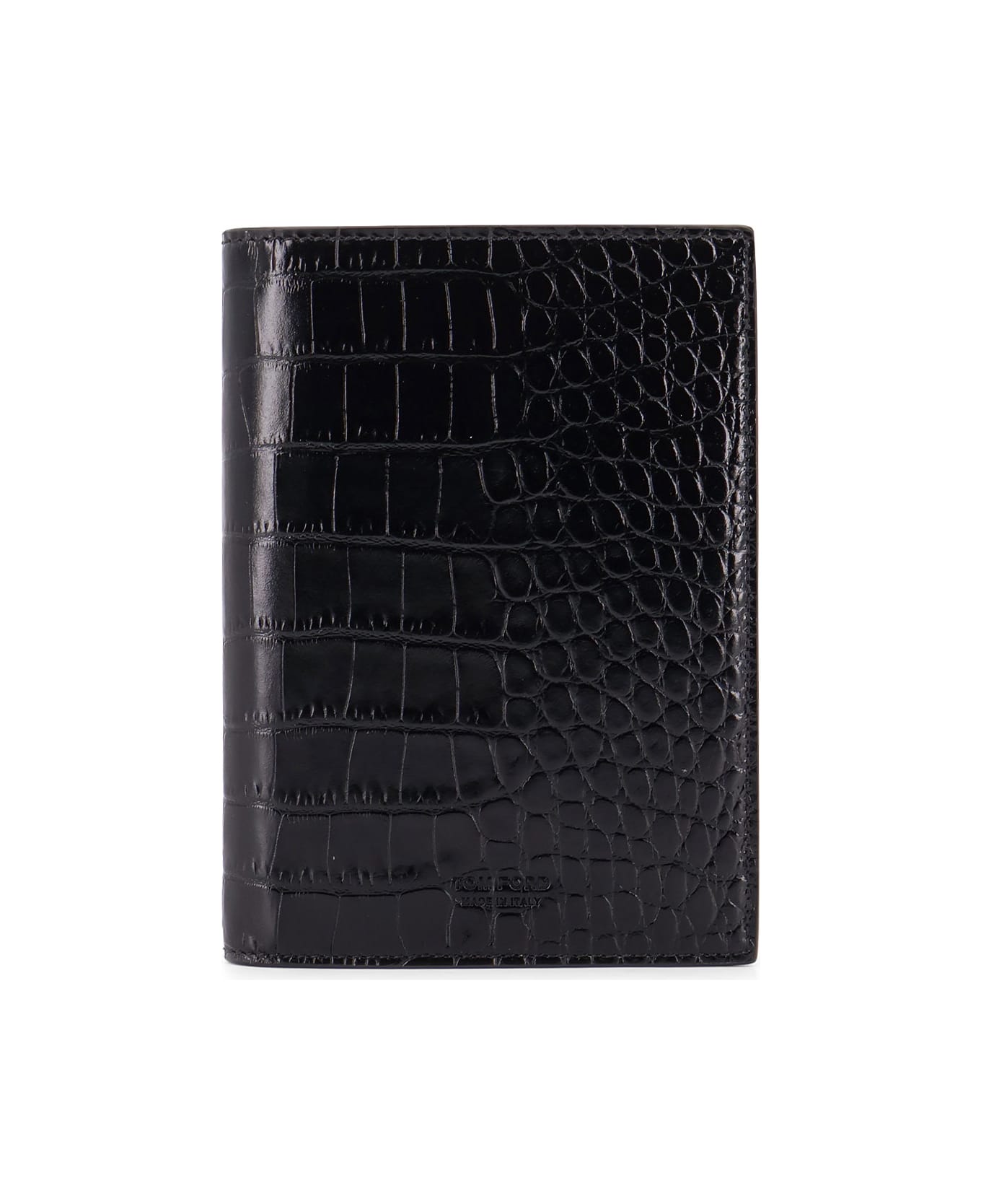 Tom Ford Crocodile-print Leather Wallet - Black