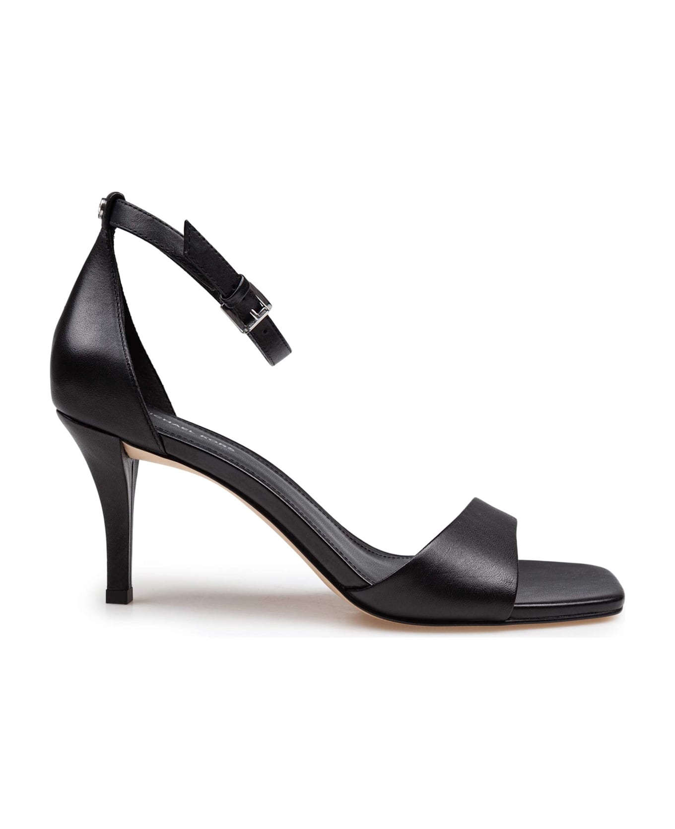 Michael Kors Jaida Heeled Sandal In Black Leather - Black