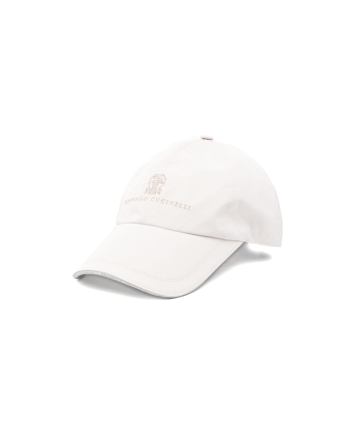 Brunello Cucinelli Logo Baseball Cap - White