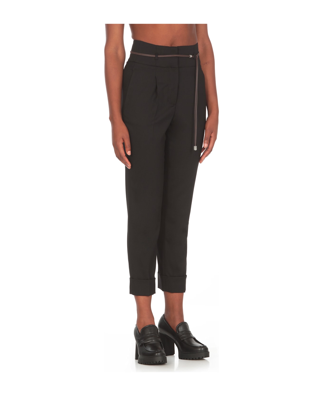 Peserico Wool Pants - Black