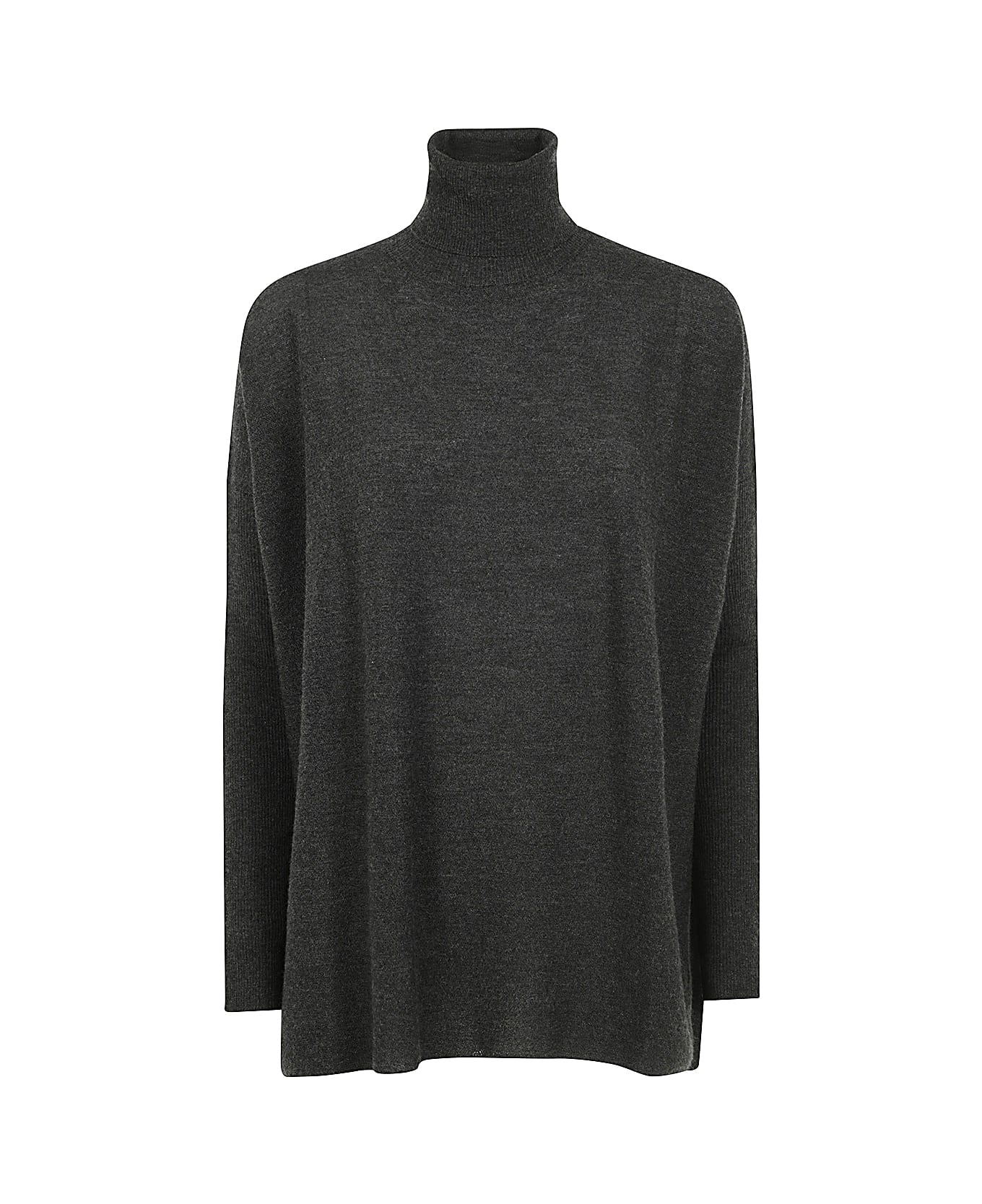 Gentry Portofino Knit High Neck Sweater - Anthracite