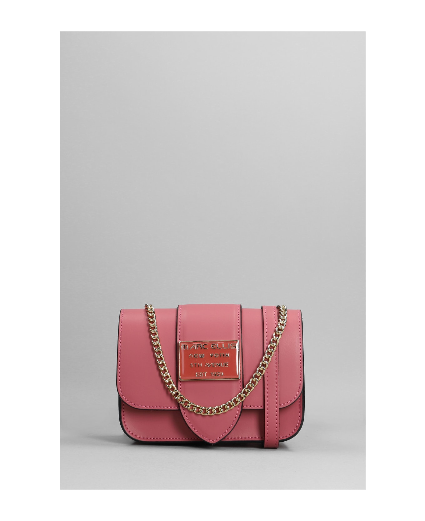 Marc Ellis Kourtney S Glam Shoulder Bag In Rose-pink Leather - rose-pink