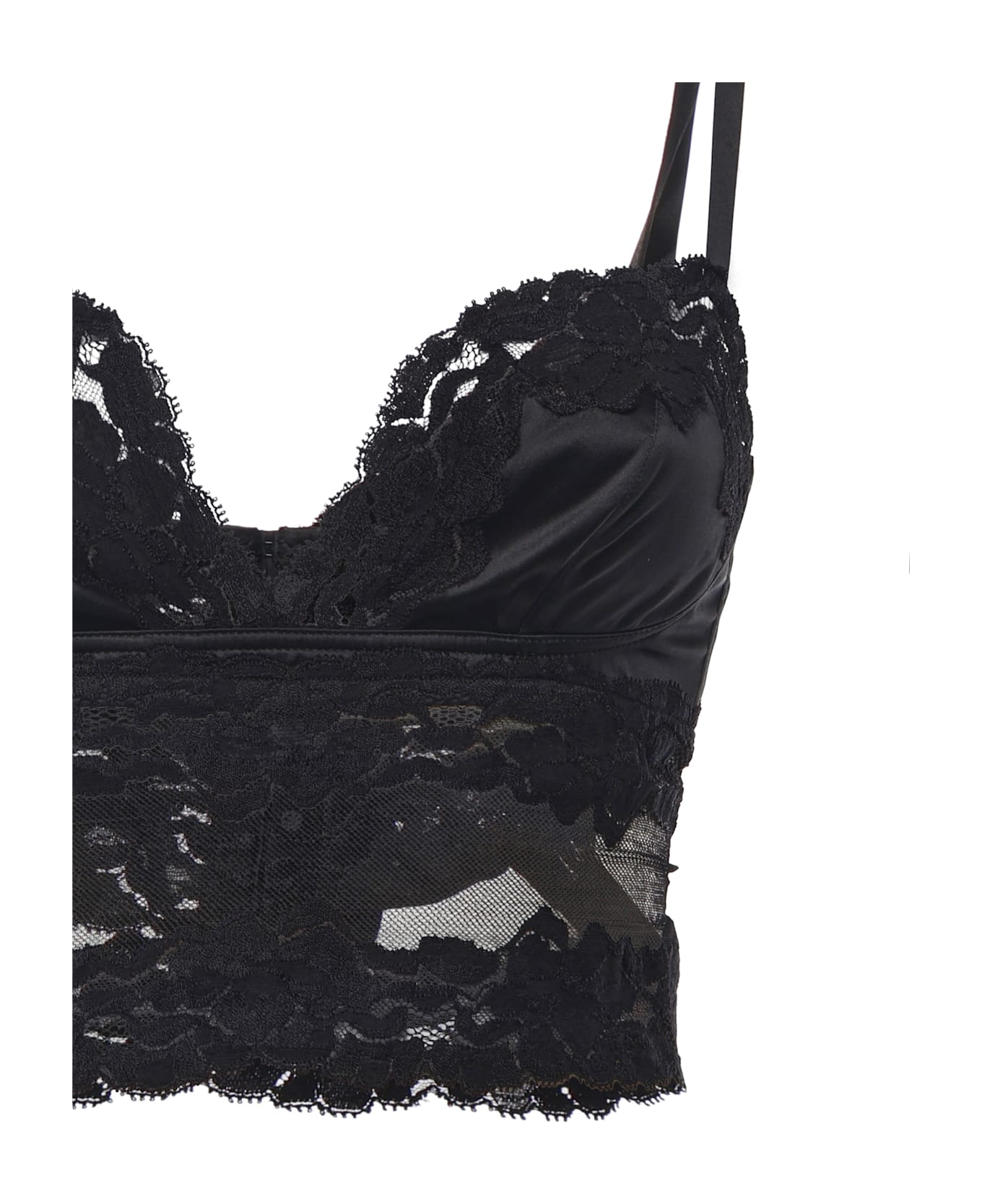 Dolce 
Gabbana Lace And Satin Bra Top - Black